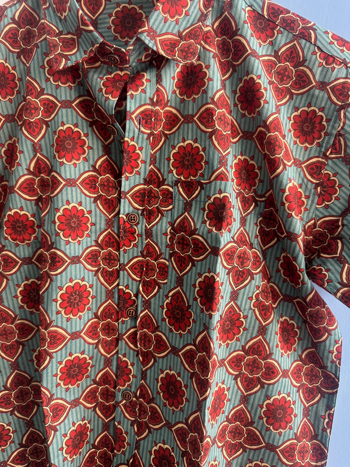 Rangrez Rosette | Premium Half Sleeve Pure Cotton Shirt