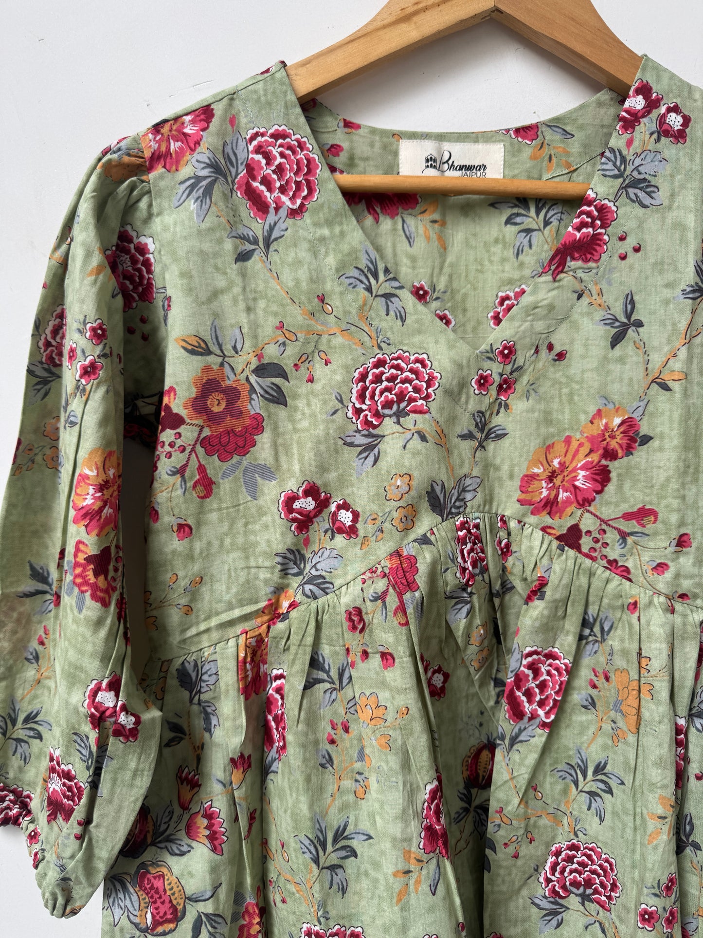 Sage Rosette Top | Premium Women's Peplum Tops
