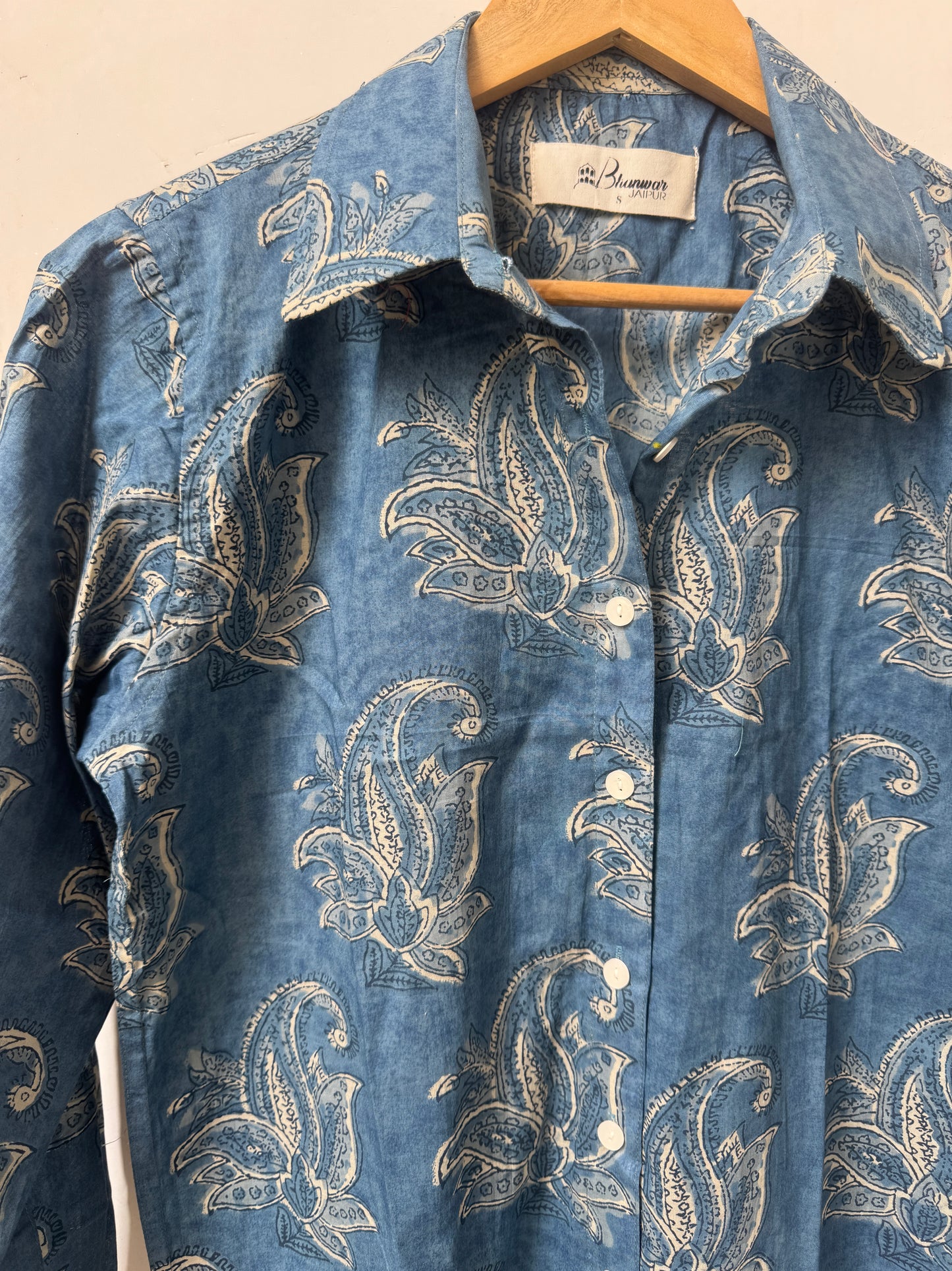 Indigo Reverie | Womens Pure Cotton Printed Shirts | Straight Fit