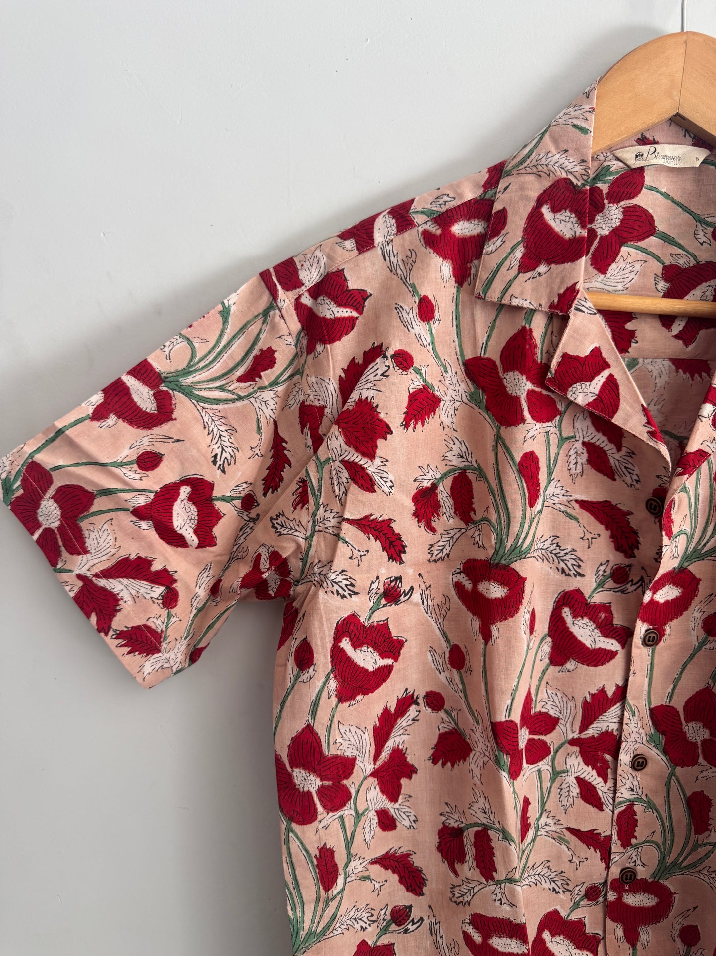 Lotus | Handblock Cotton Printed Shirt