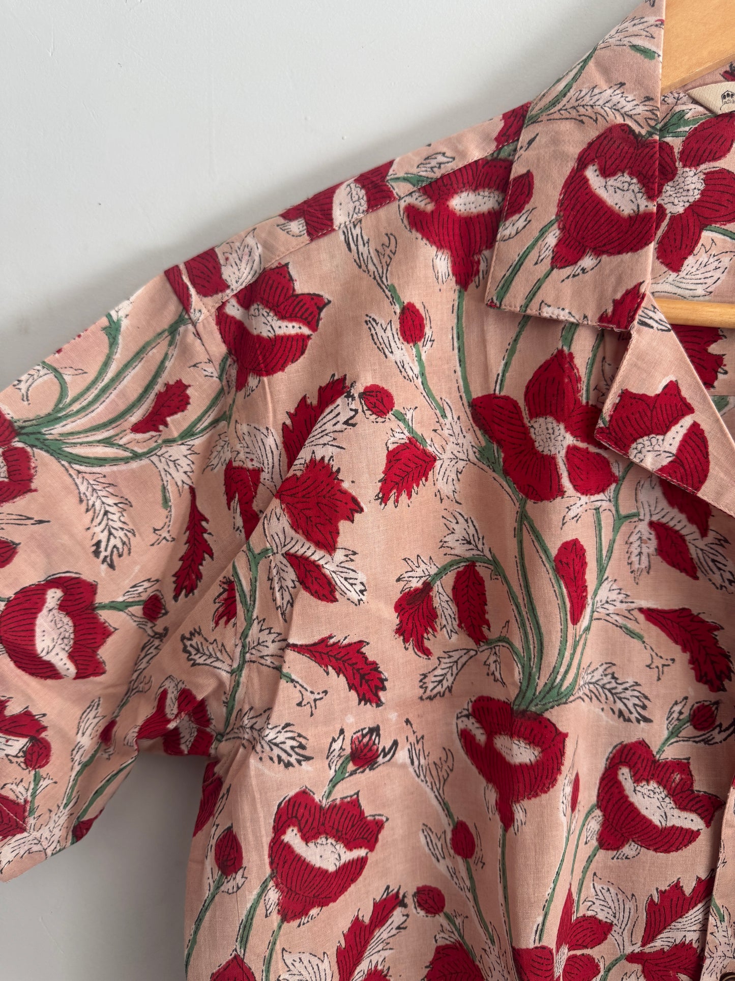Lotus | Handblock Cotton Printed Shirt