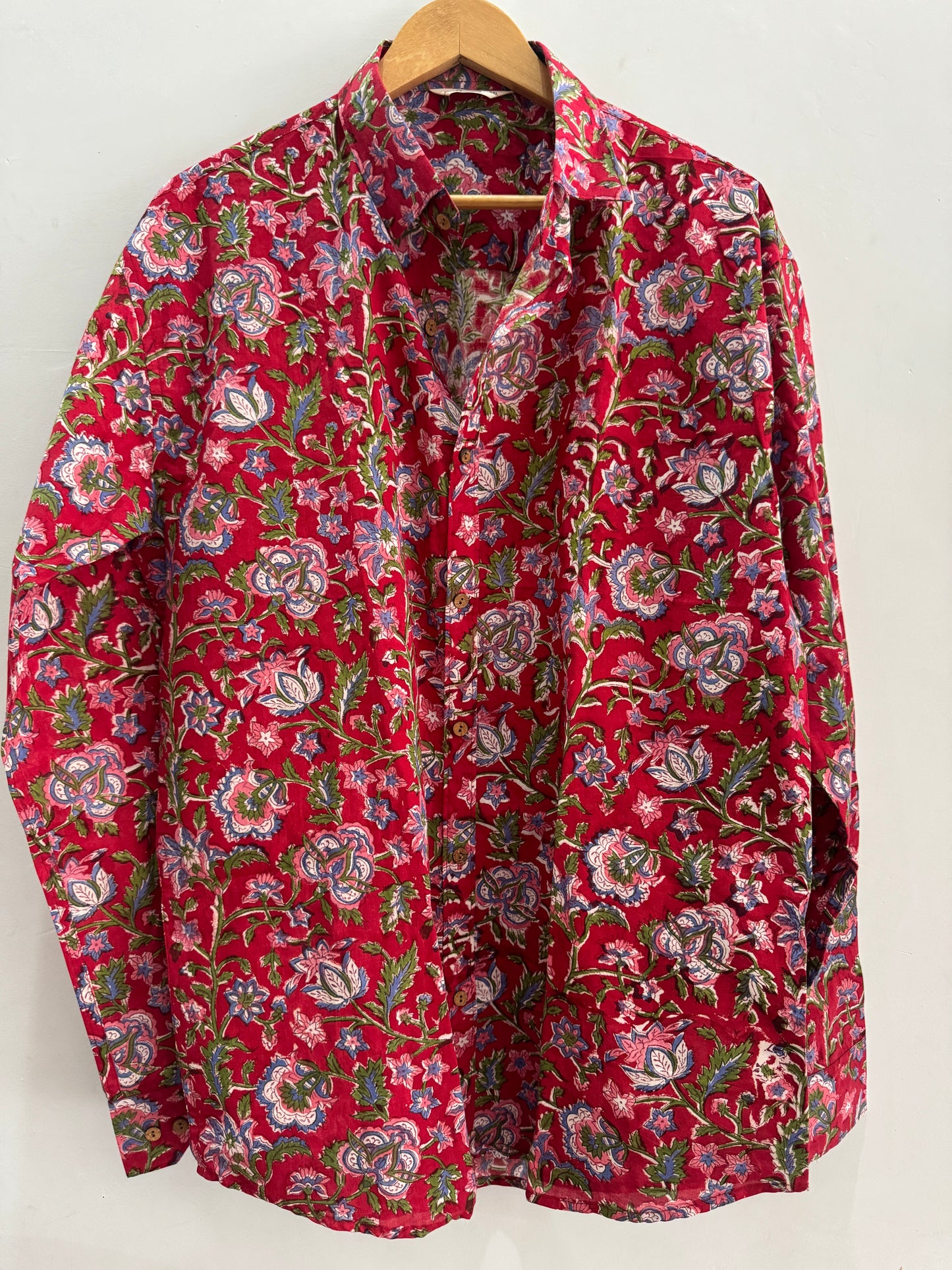 Camellias | Hand block Printed Shirt