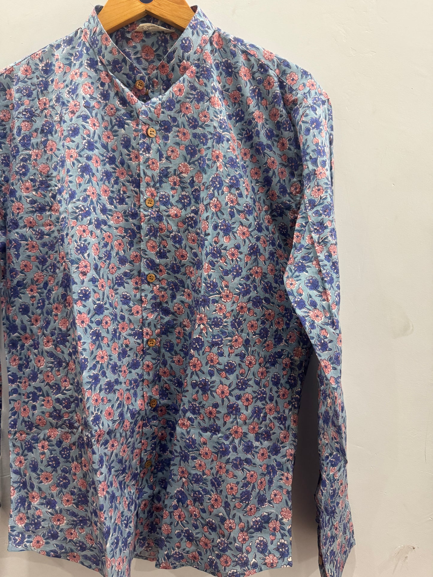 Bagiya | Mandarin Collar | Handblock Cotton Printed Shirts