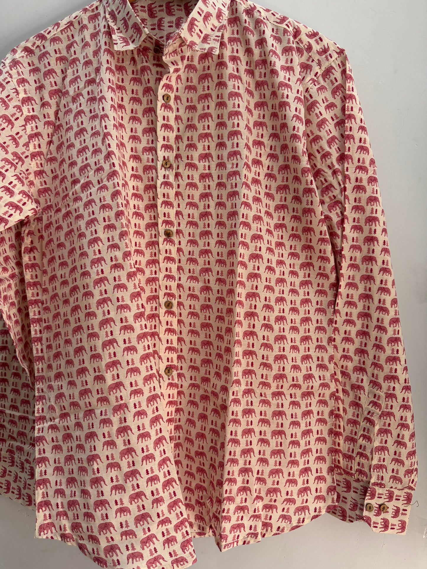Light Elephant | Hand block Printed Shirts