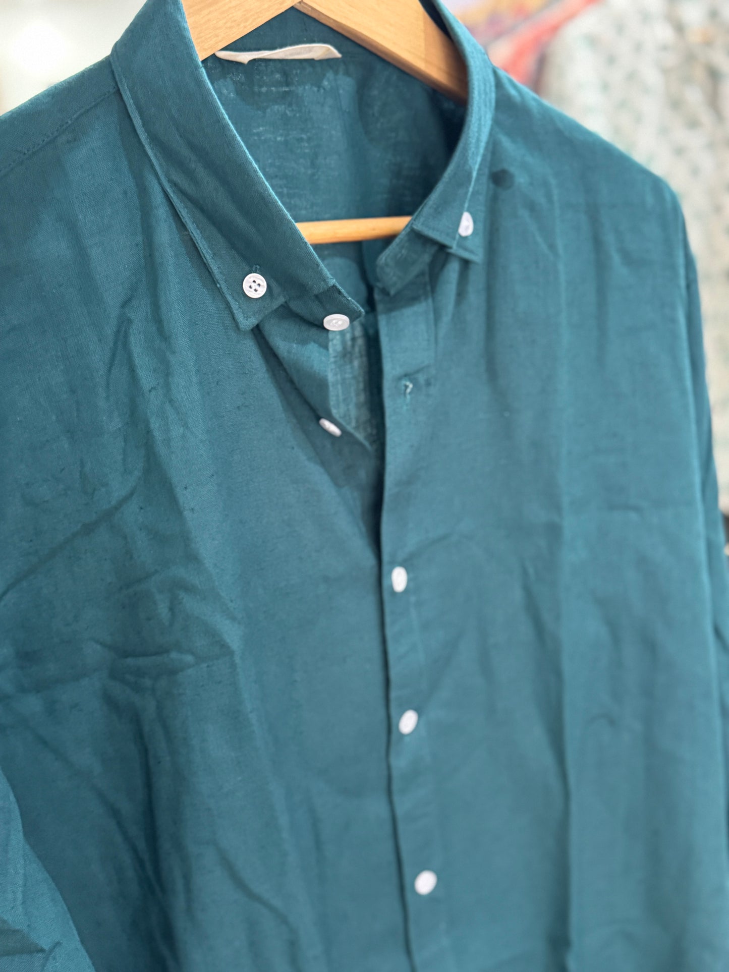 Ocean Green | Finest Pure Linen Men's Shirts