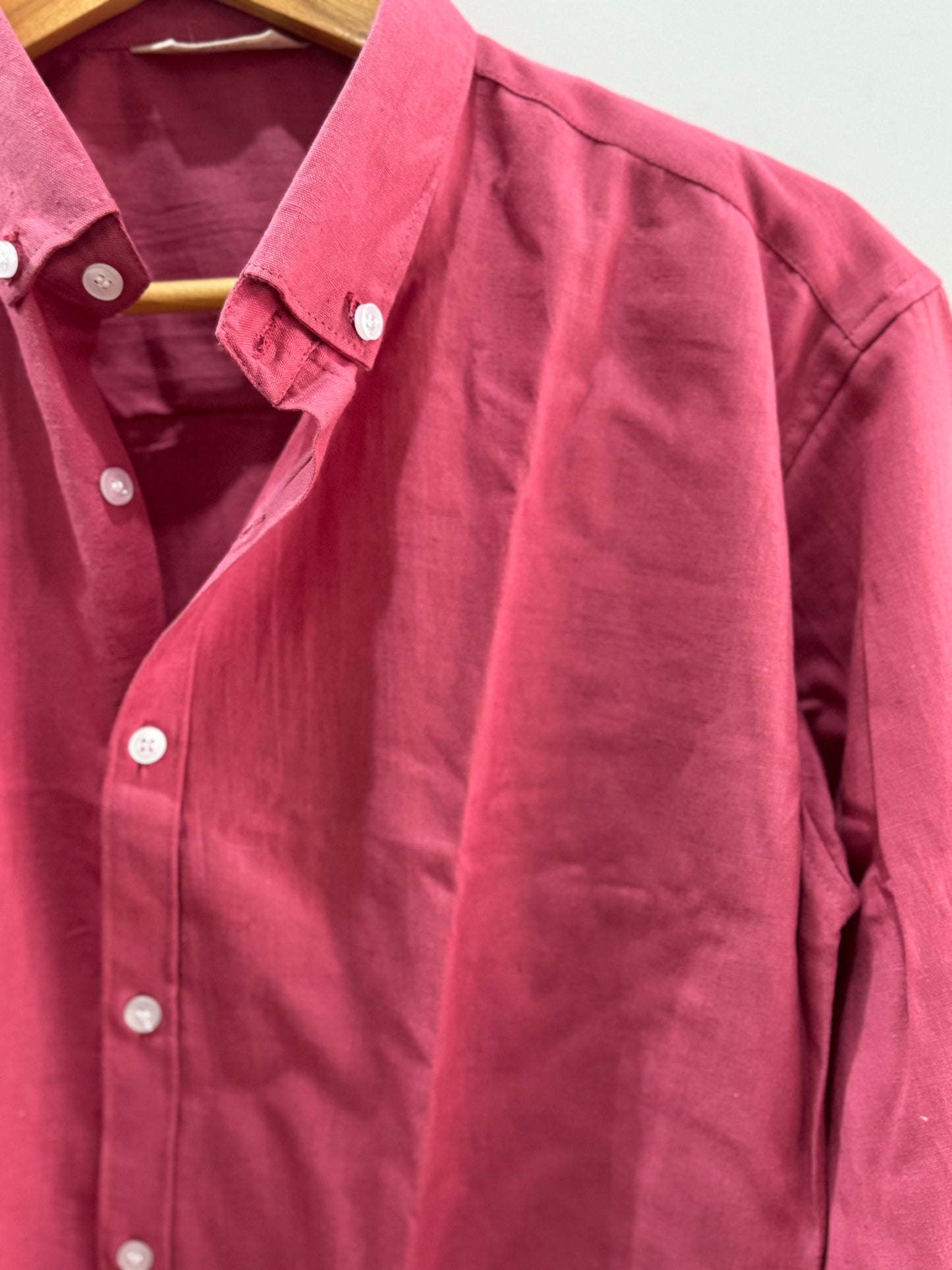 Wood Pink | Finest Pure Linen Men's Shirts