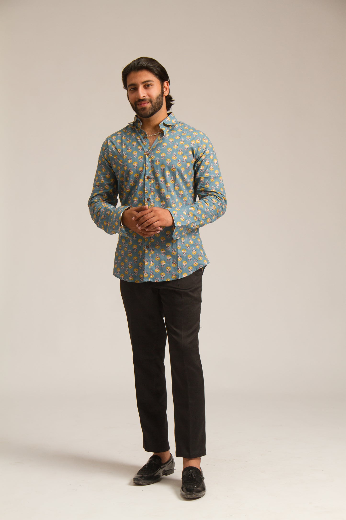 Bee Garden | Mens Cotton Printed Shirt