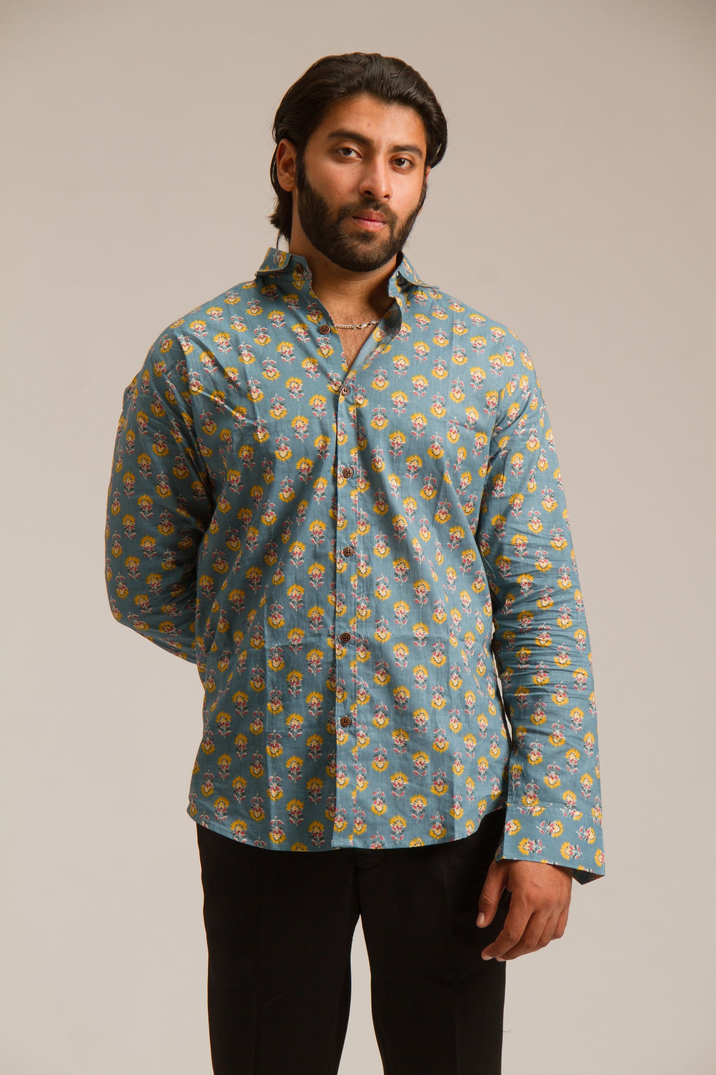 Bee Garden | Mens Cotton Printed Shirt