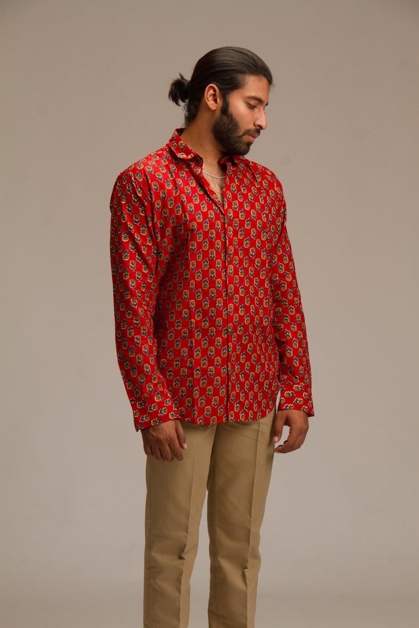 Red Buti | Mens Cotton Printed Shirt