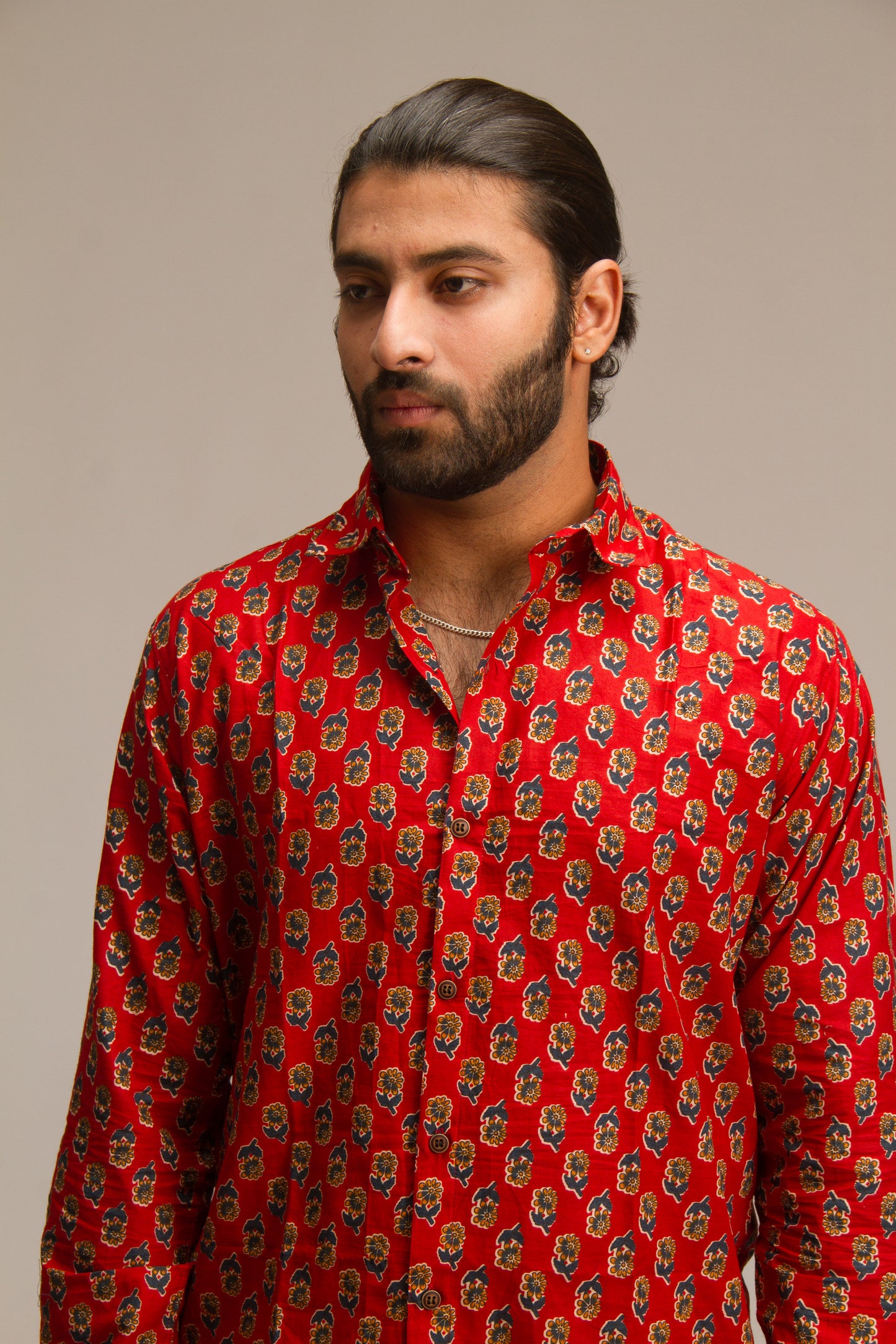 Red Buti | Mens Cotton Printed Shirt