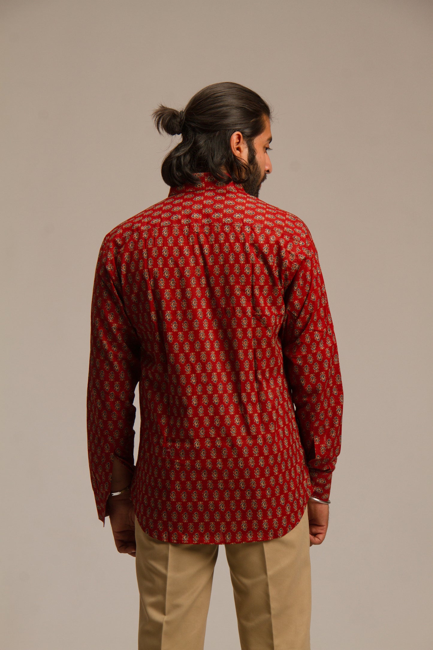 Red Small Buti | Mens Cotton Printed Shirts