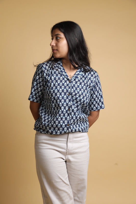 Blue Buti Womens Cotton Shirt