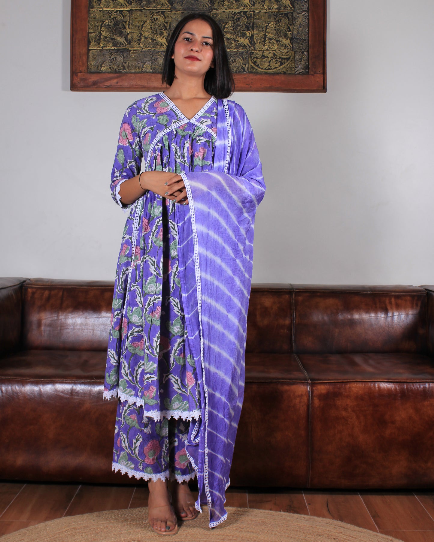 Lehariya  | Handblock Kurta Set | Pure Cotton