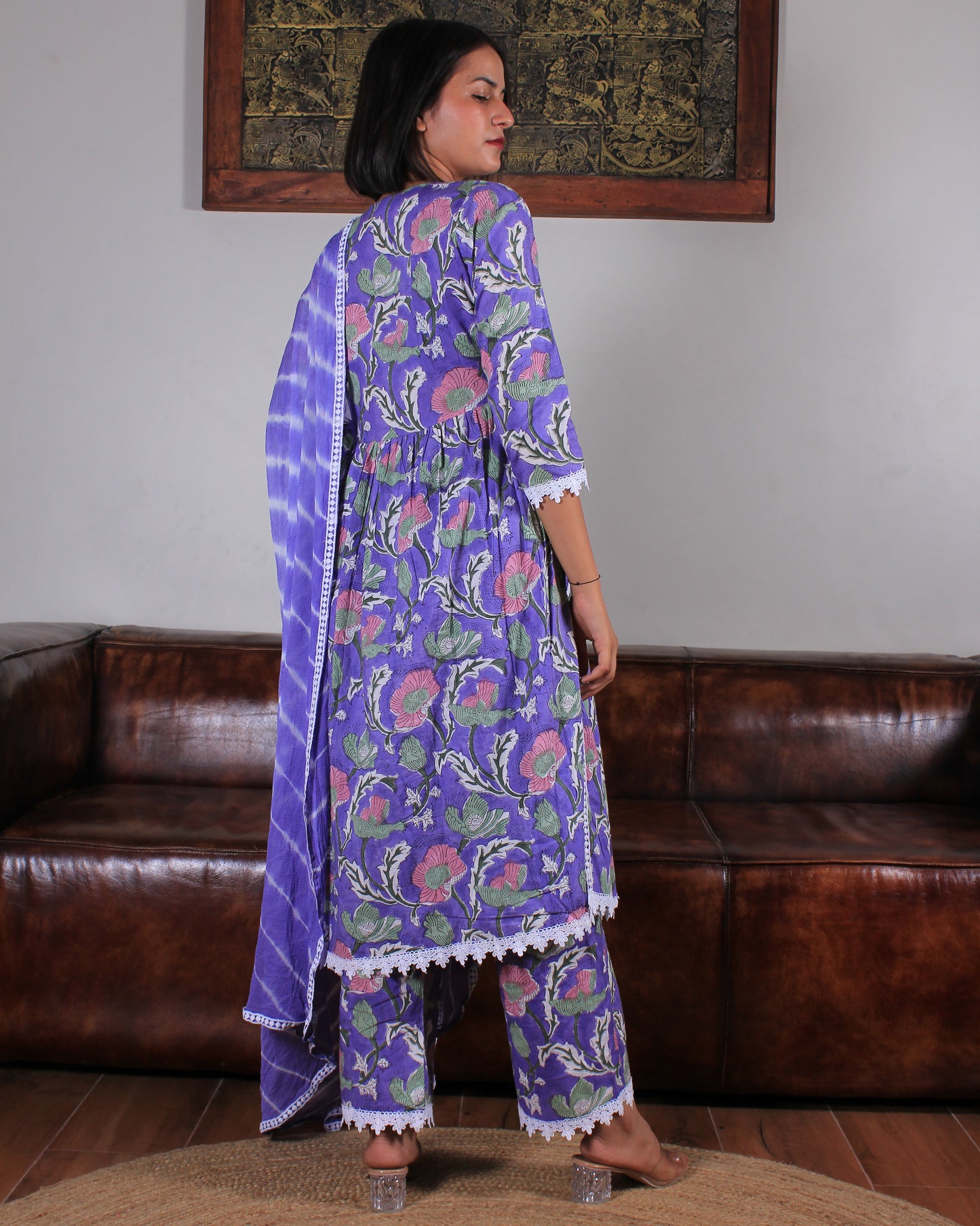 Lehariya  | Handblock Kurta Set | Pure Cotton