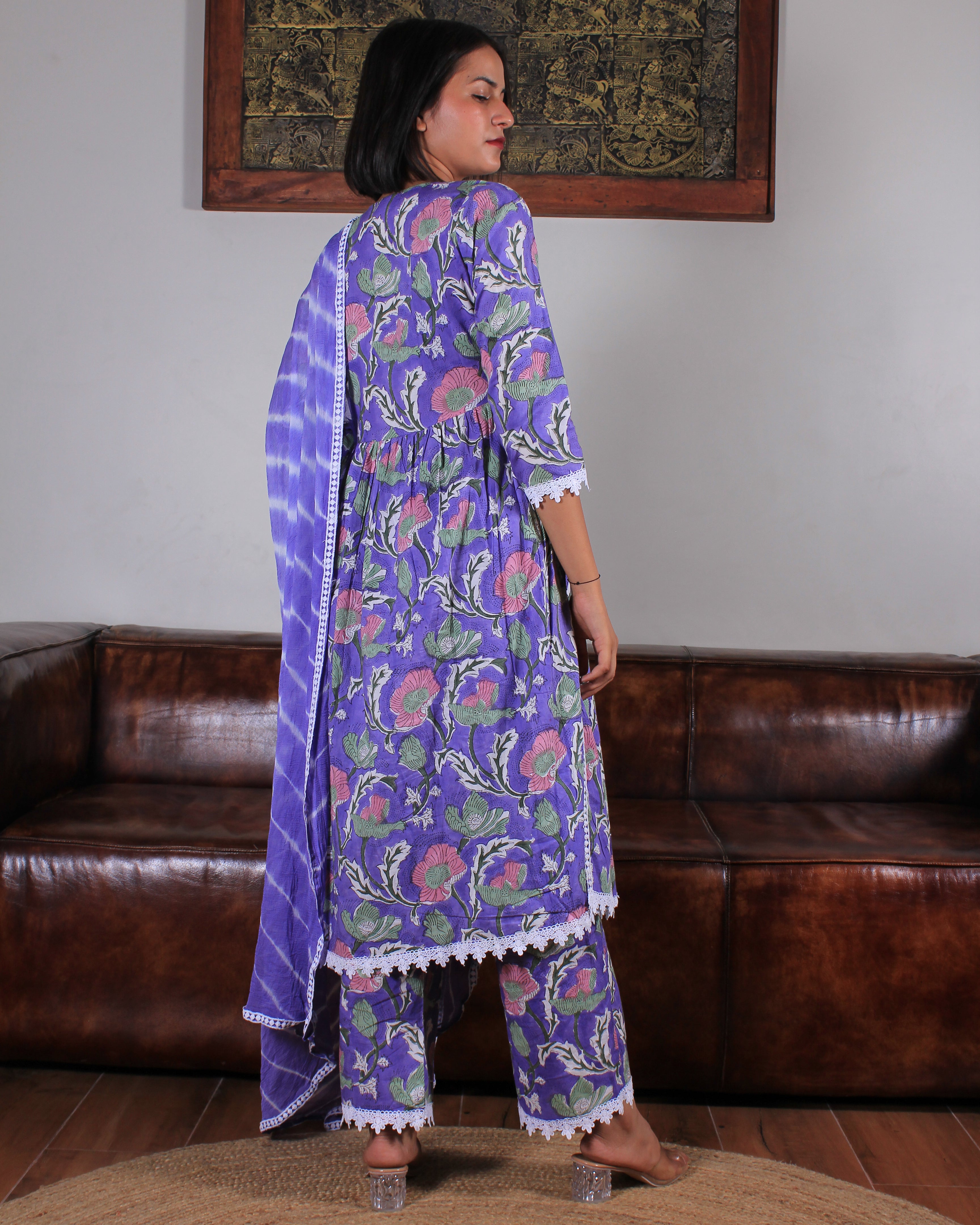 Lehariya  | Handblock Kurta Set | Pure Cotton