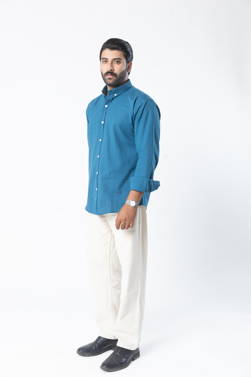 Santorini Blue | Finest Linen Blend Men's Shirts