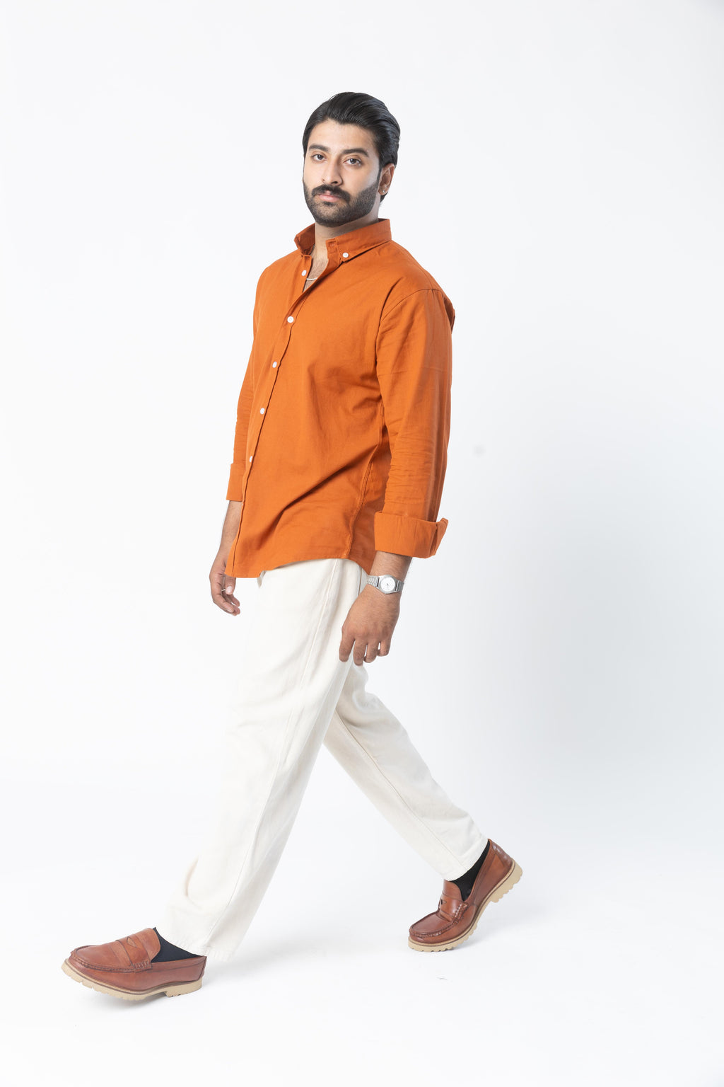 Tuscany Rust | Finest Linen Blend Men's Shirts
