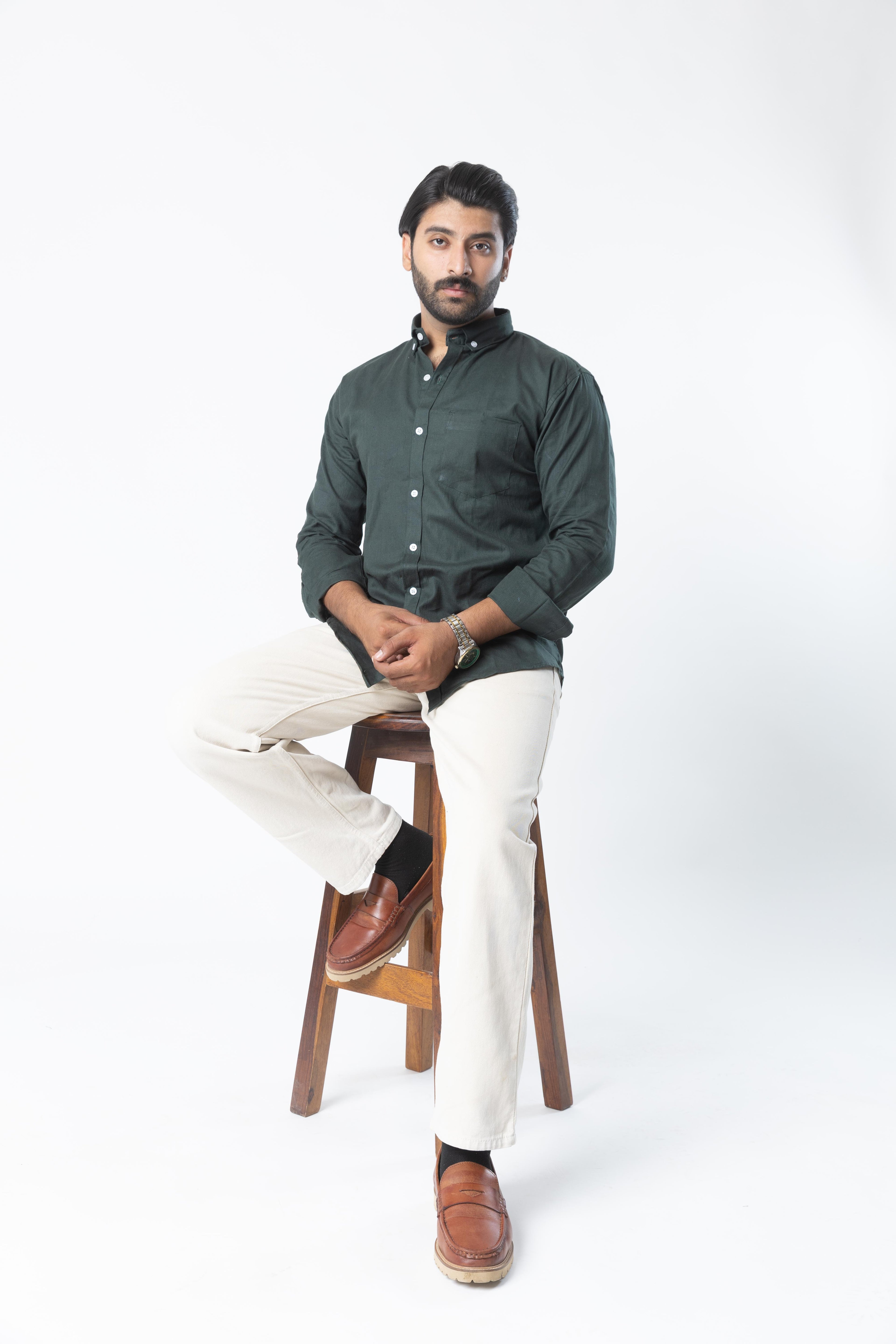 Verde Luxe | Finest Linen Blend Men's Shirts