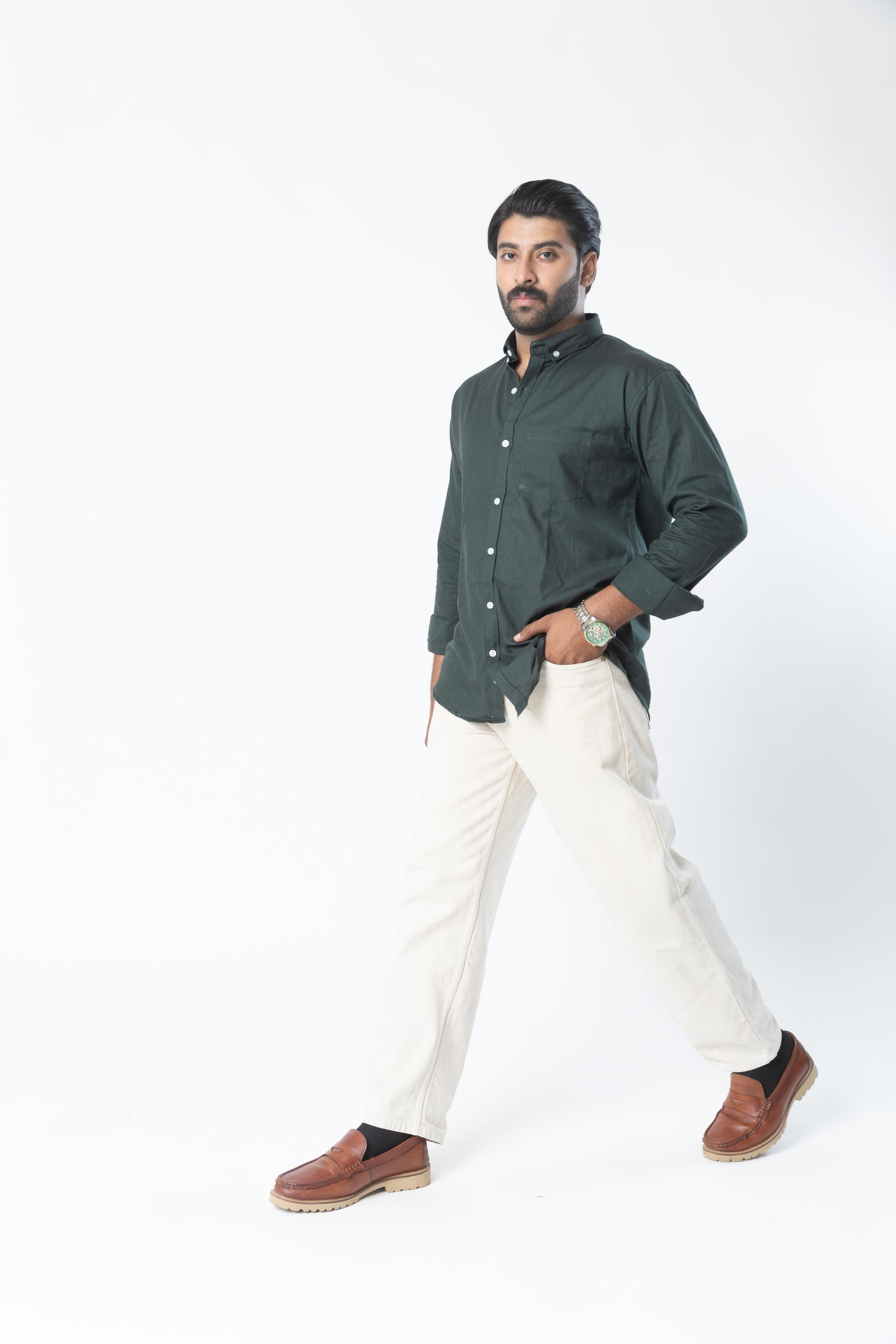 Verde Luxe | Finest Linen Blend Men's Shirts