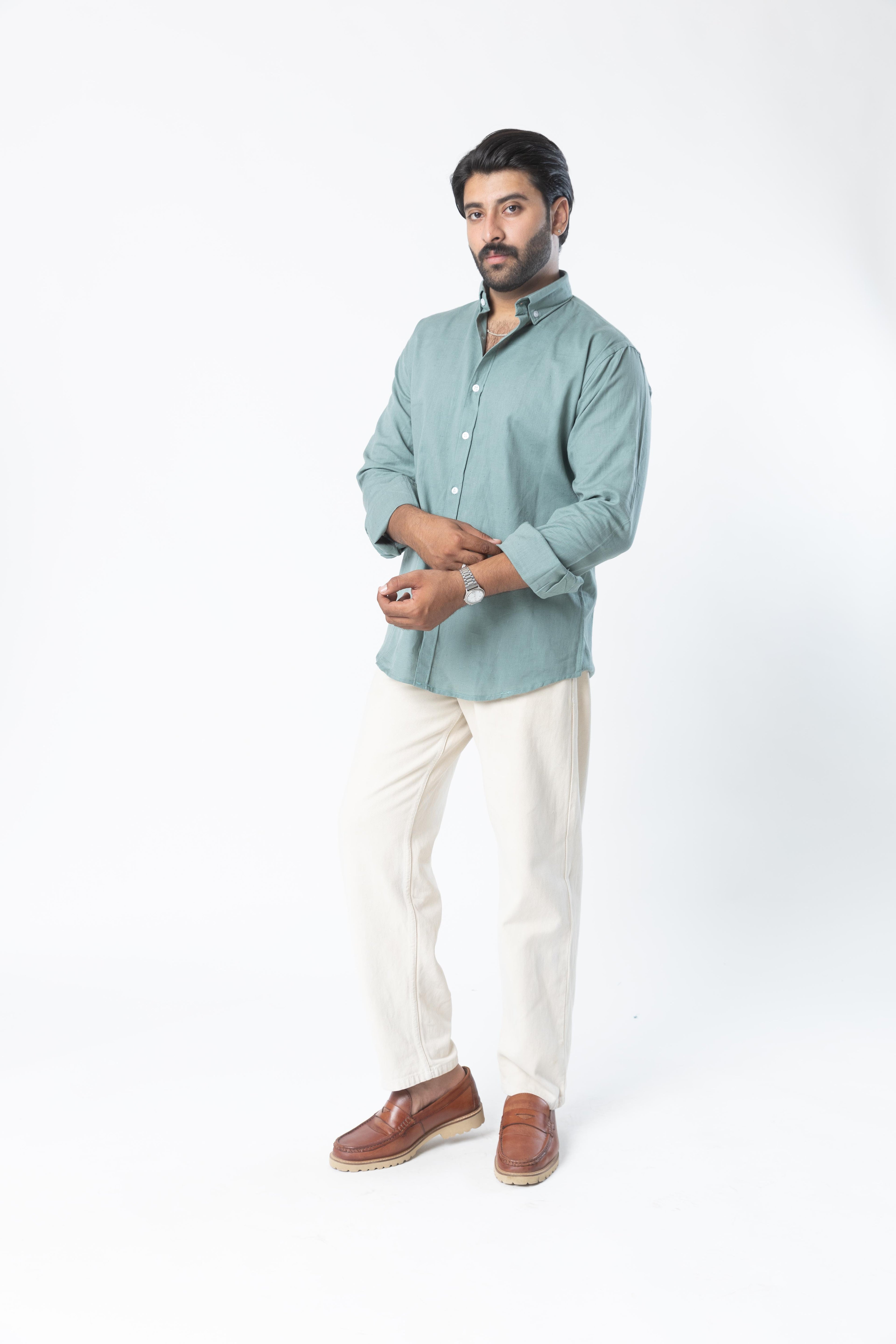 Coastal Willow | Finest Linen Blend Men's Shirts