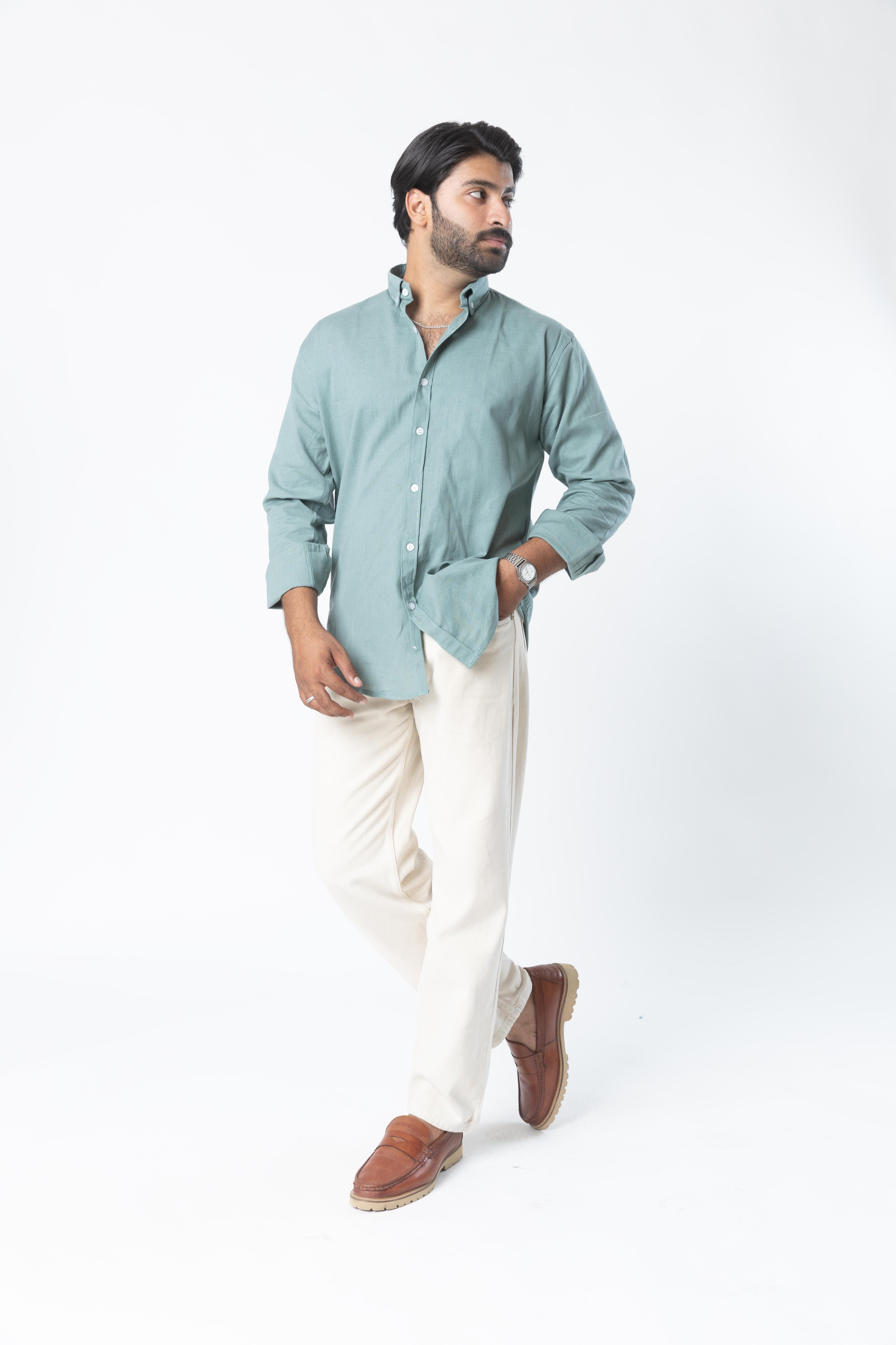Coastal Willow | Finest Linen Blend Men's Shirts