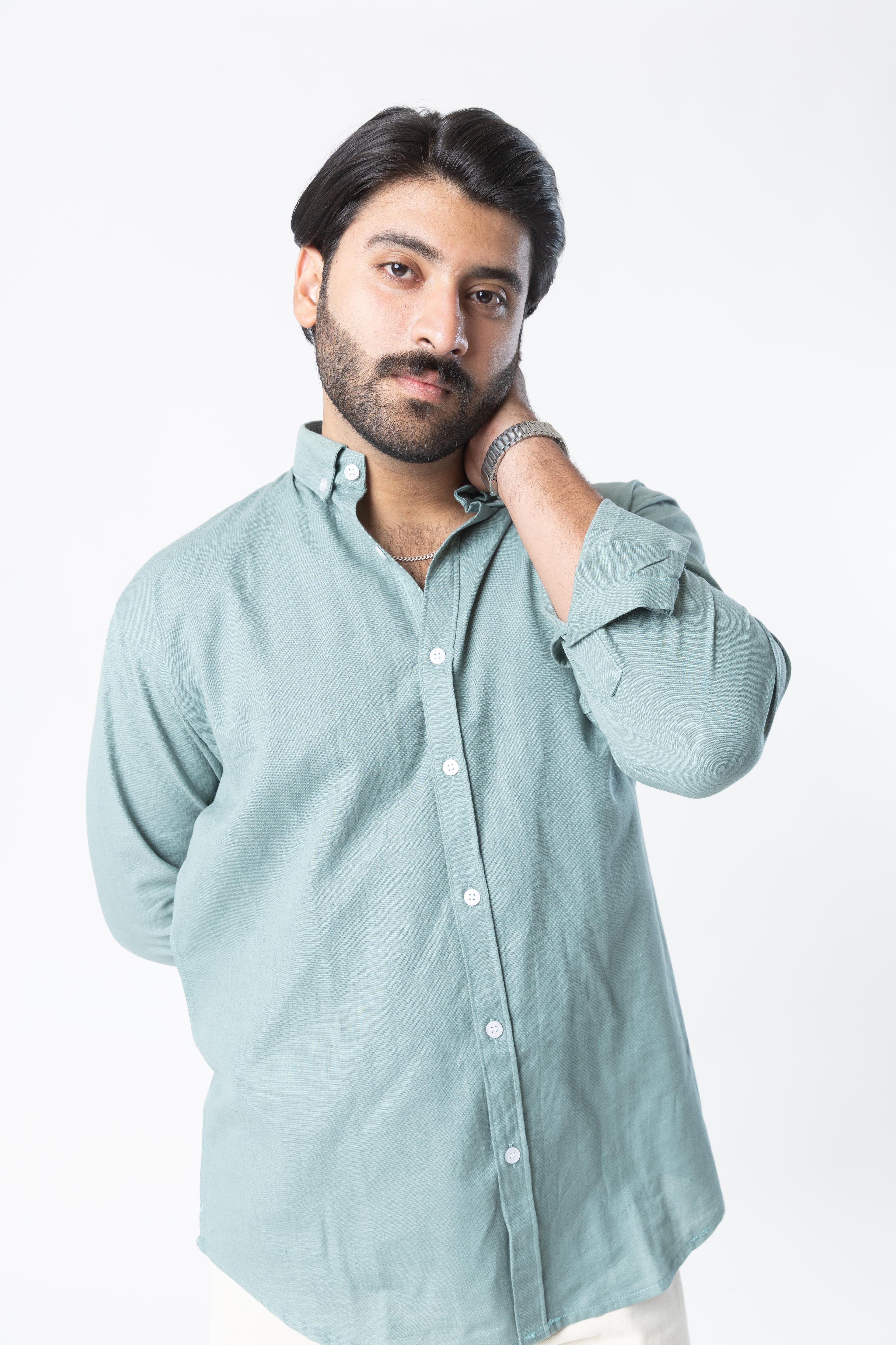 Coastal Willow | Finest Linen Blend Men's Shirts