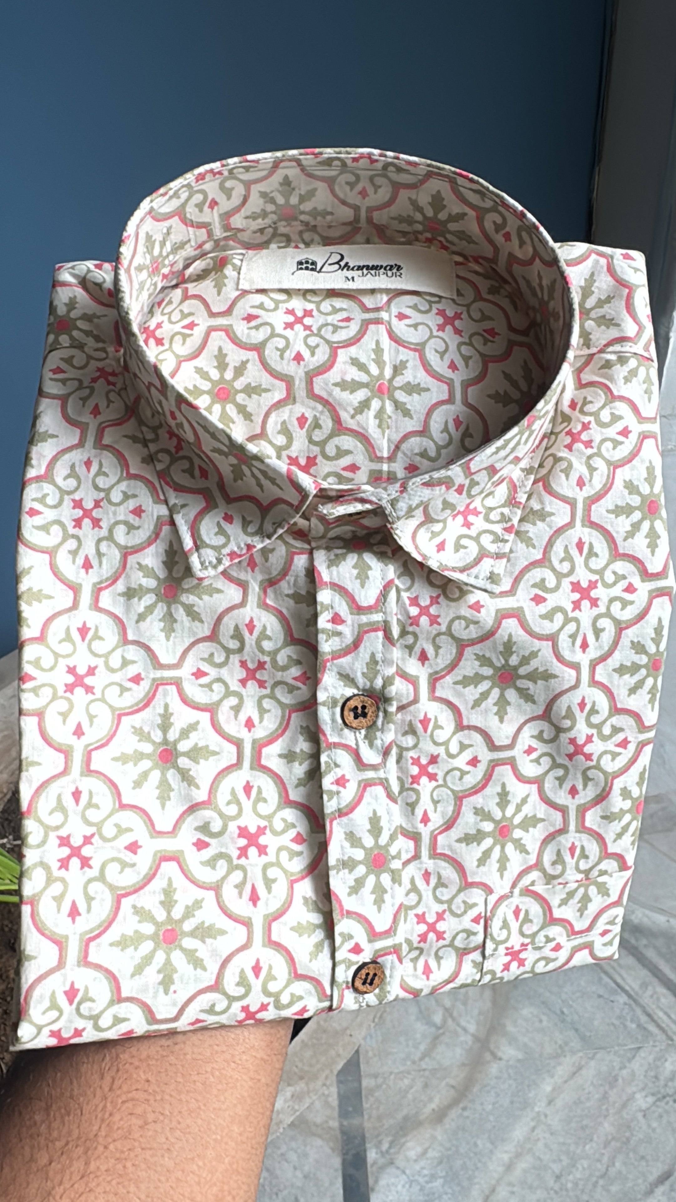 Jaipur Mosaic Shirt | Premium Jaipuri Half Sleeve Shirts