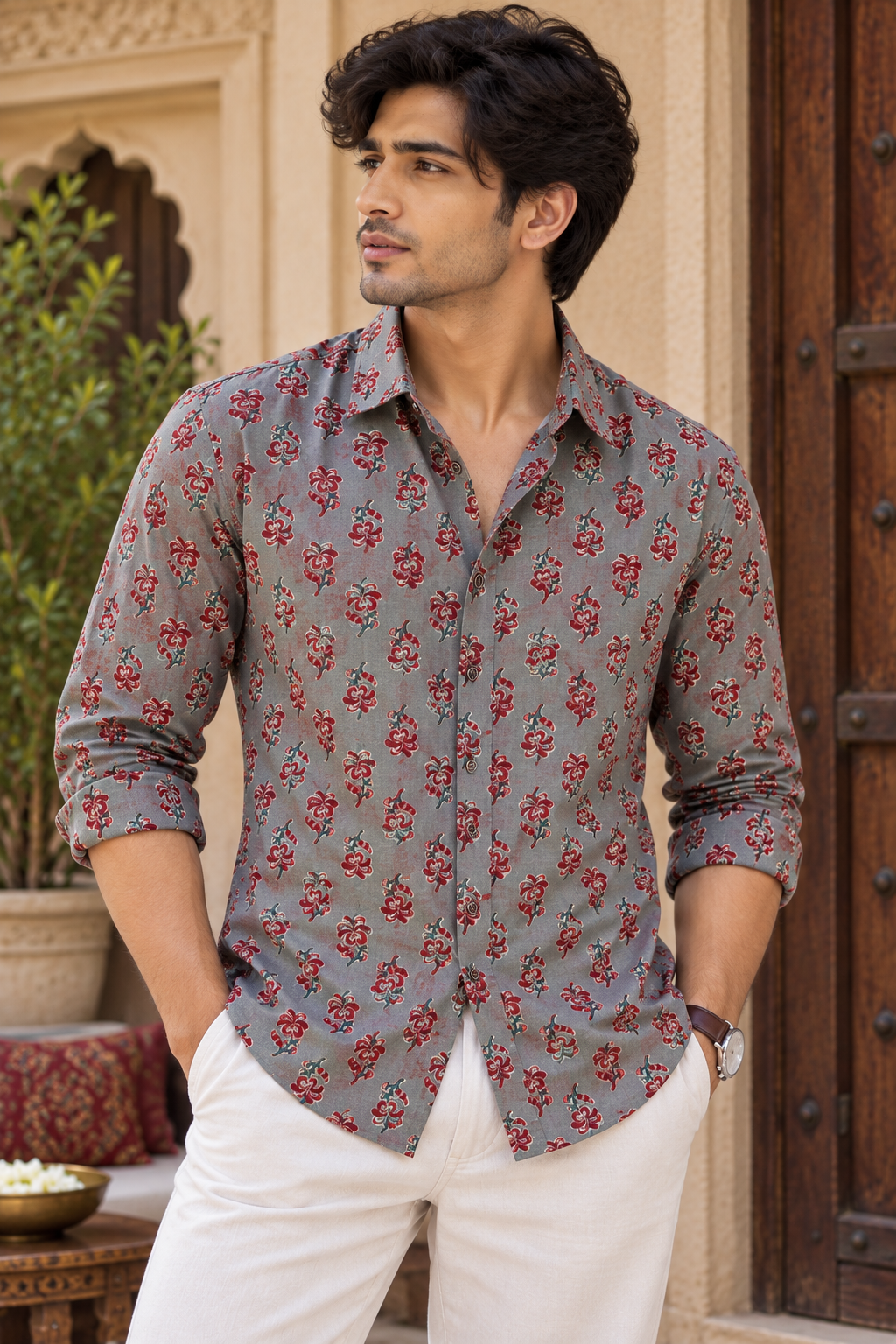 Azaar Floral Premium Shirt | Pure Cotton Printed Shirts