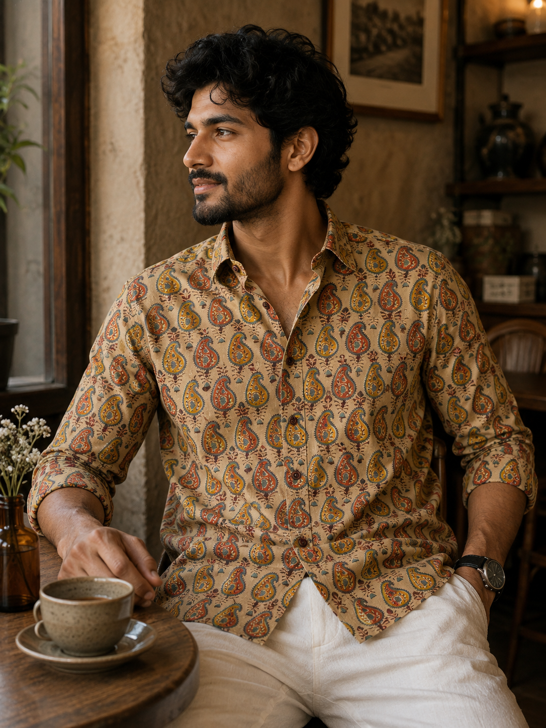 Abeer Festive Shirt | Pure Cotton Printed Shirts