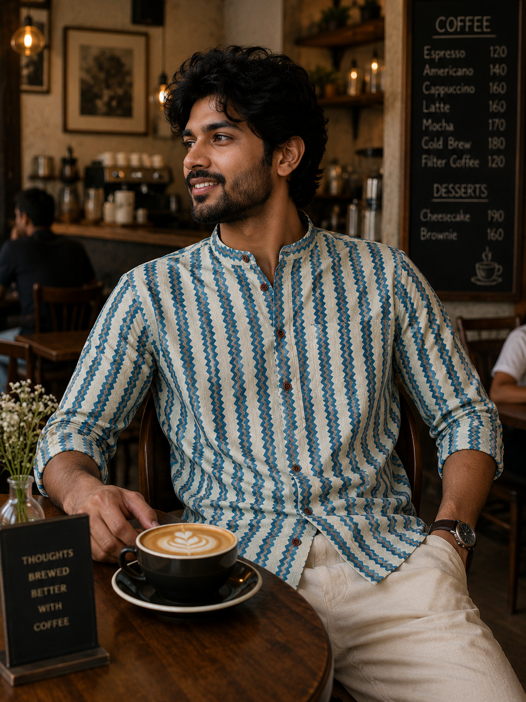 Mariner Stripe Shirt | Pure Handblock Cotton Printed Shirts