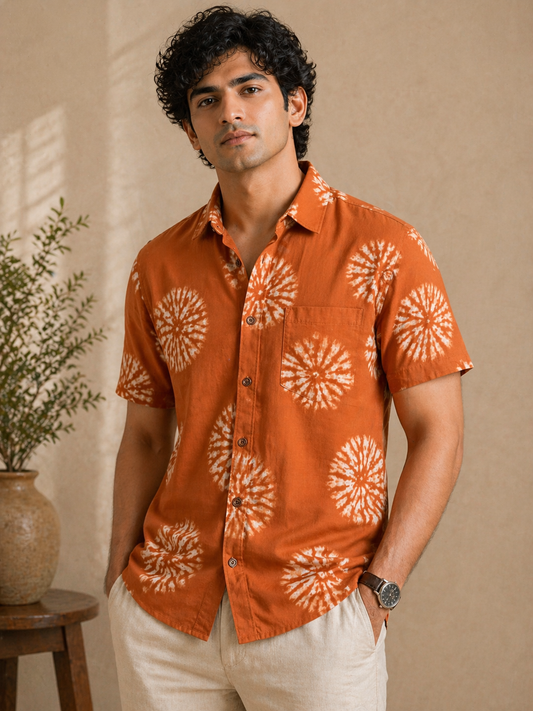Bloom Tie-Dye | Premium Mens Cotton Shirts