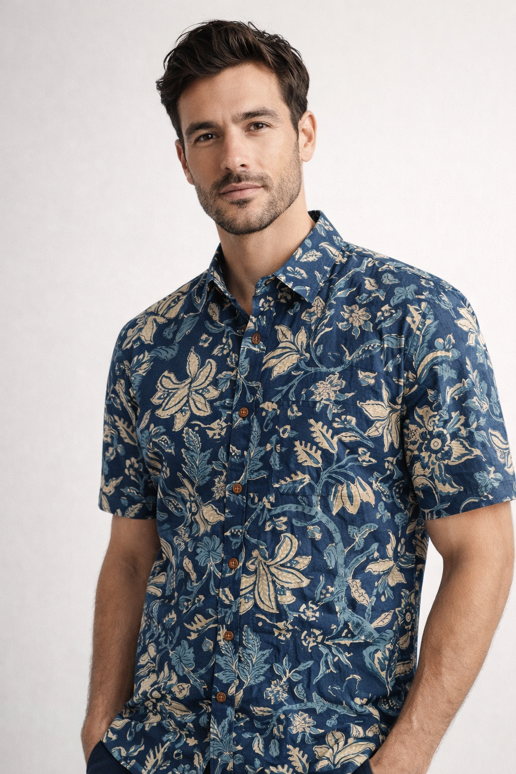 Blue Orchid | Premium Half Sleeve Pure Cotton Shirt