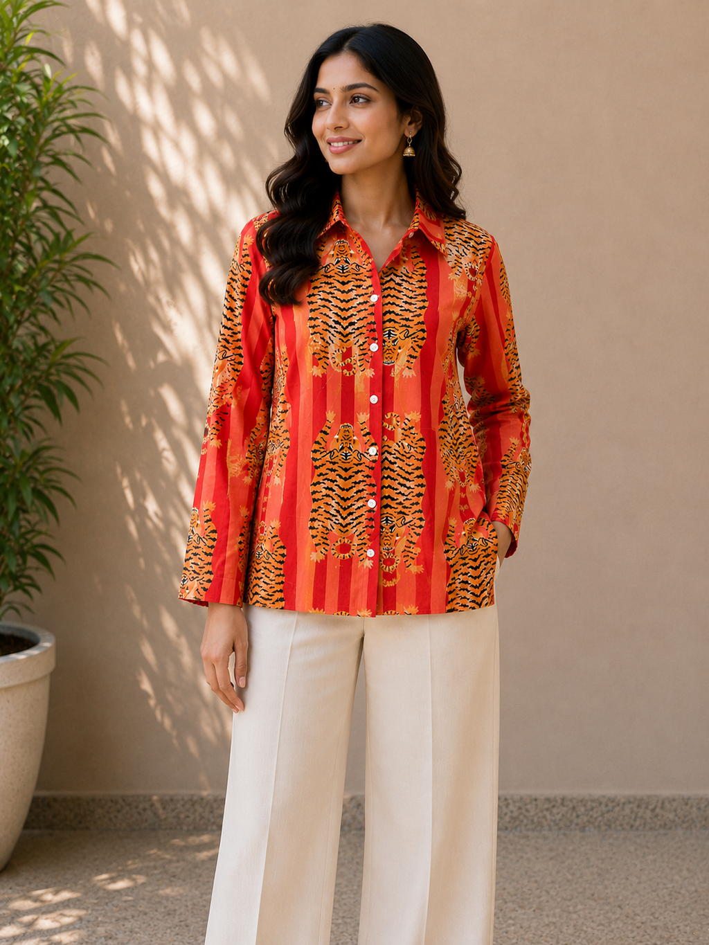 Ranthambore Edit | Women's Pure Cotton Printed Shirts | Straight Fit