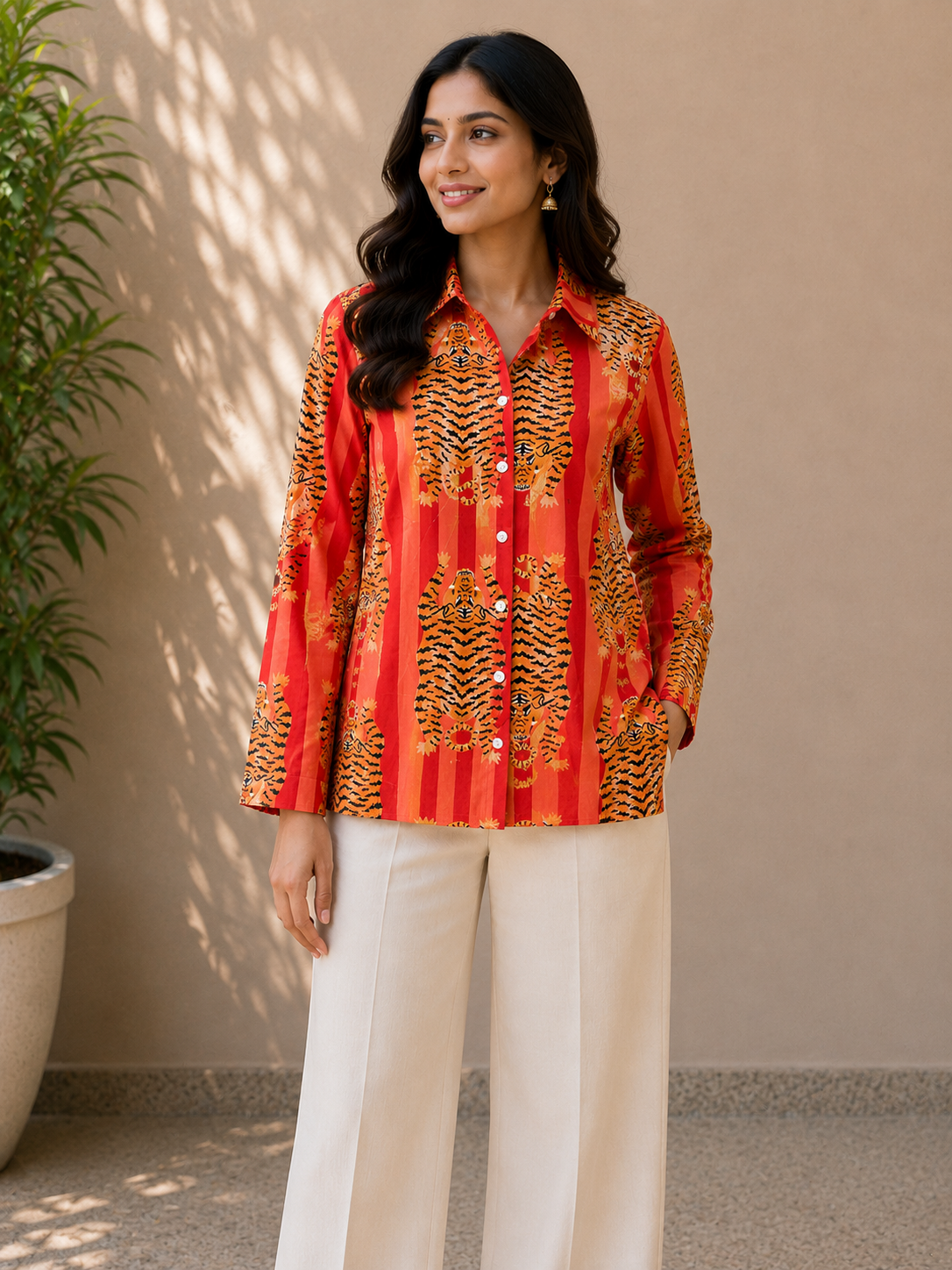 Ranthambore Edit | Women's Pure Cotton Printed Shirts | Straight Fit