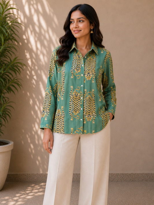 Sariska Edit | Women's Pure Cotton Printed Shirts | Straight Fit (Copy)