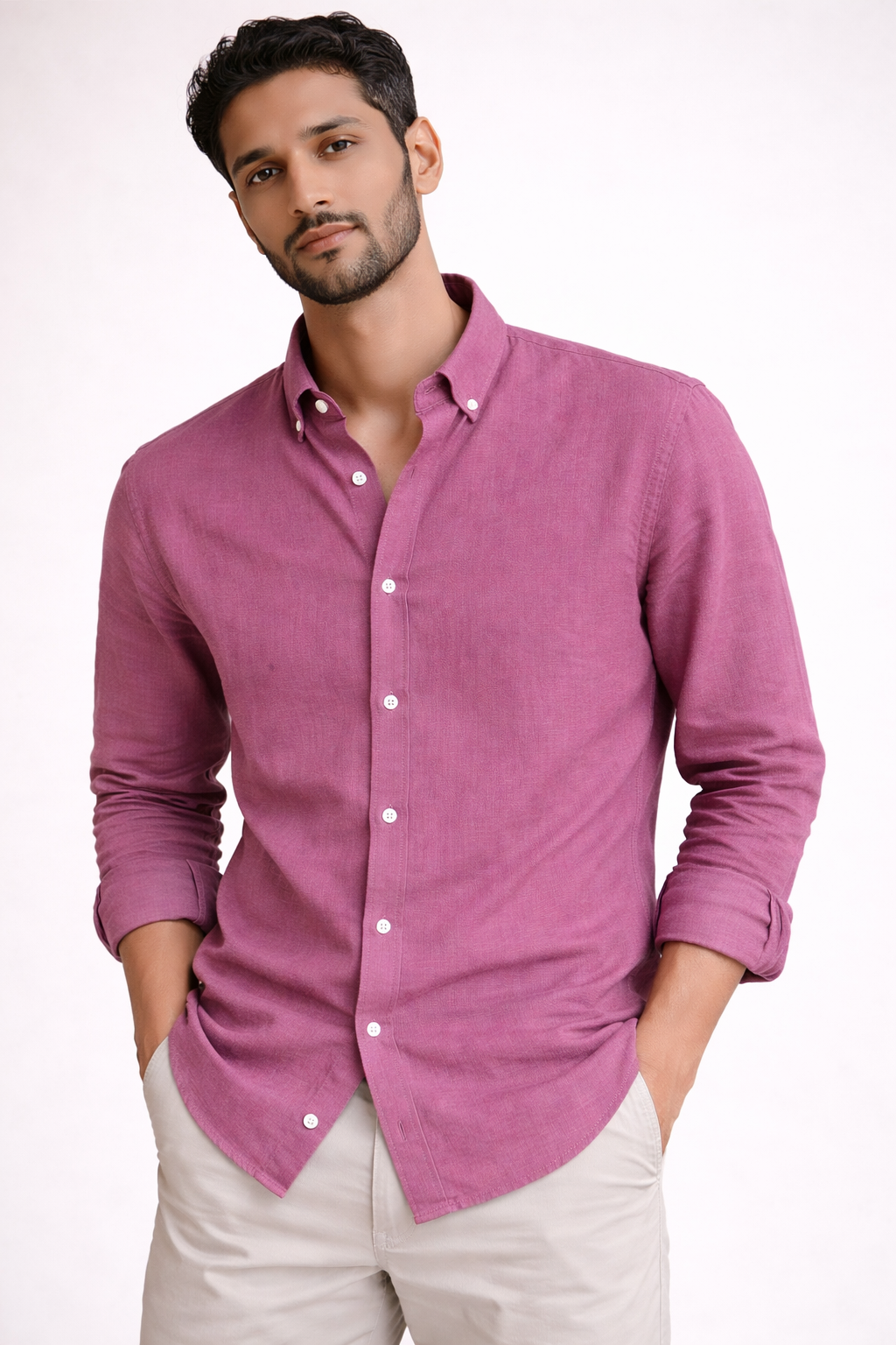 Dusty rose | Finest Linen Blend Men's Shirts