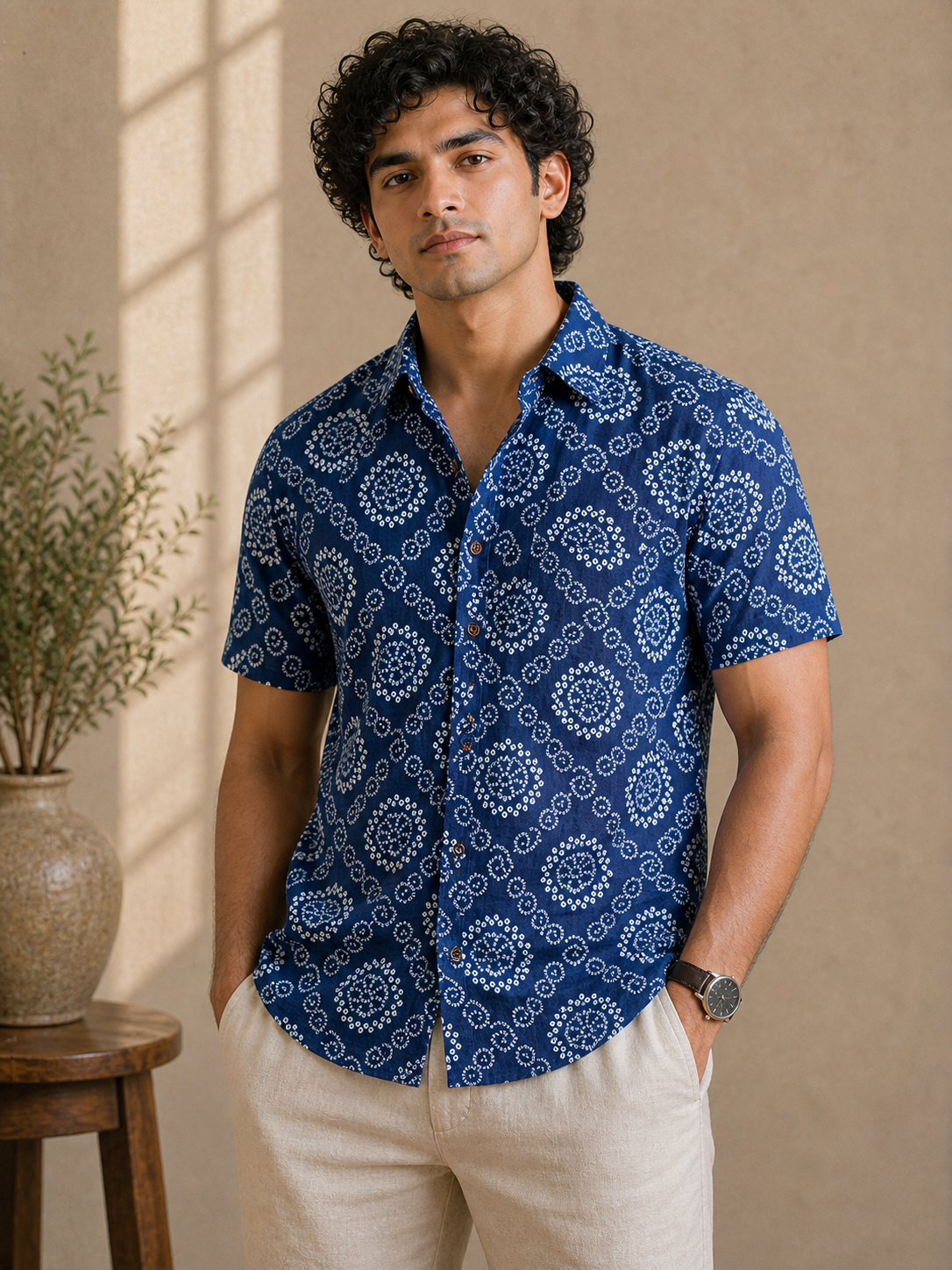 Boho Bandhej | Premium Cotton Half Sleeve Shirts