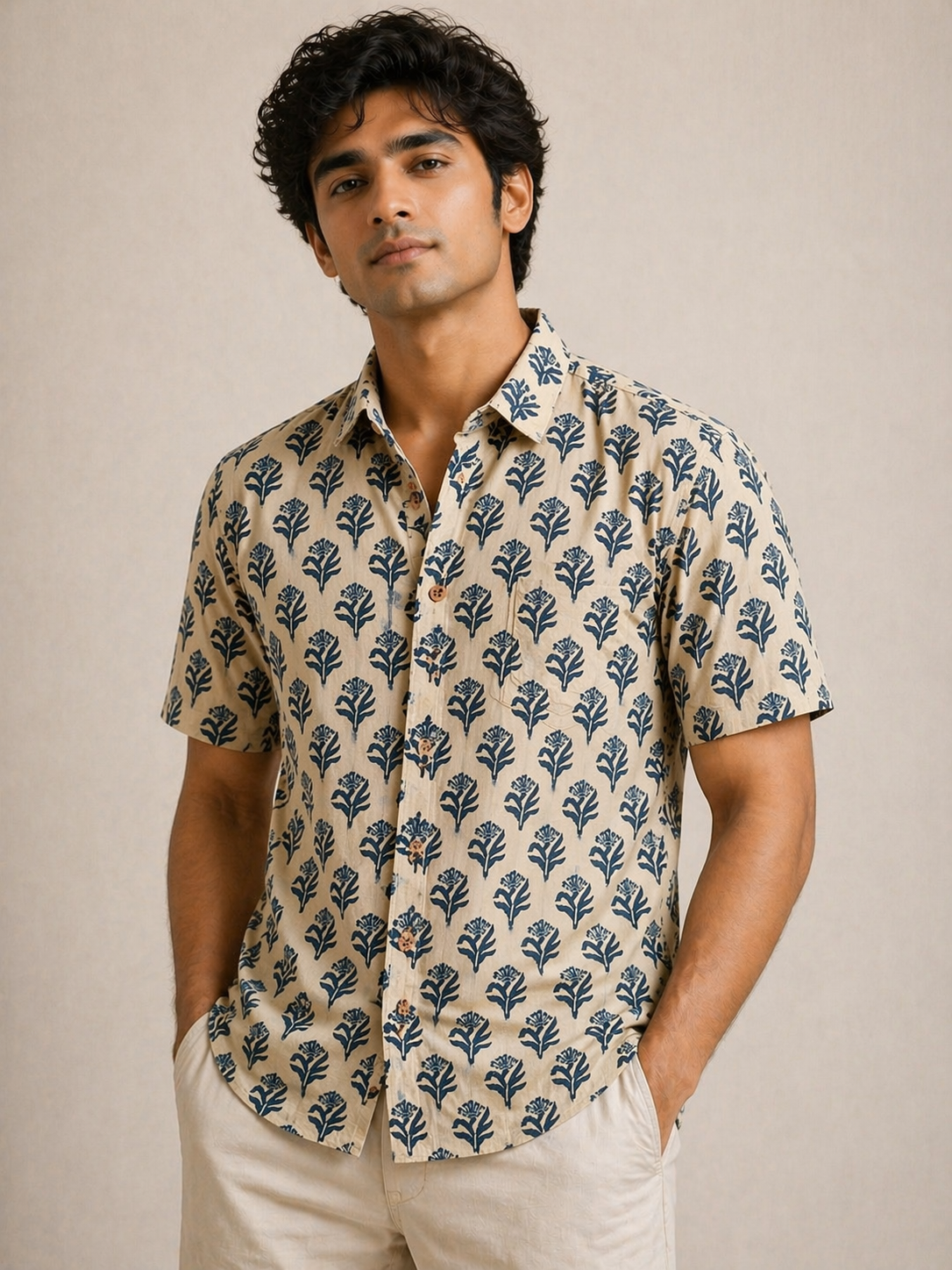 Indigo Buta Classic | Premium Cotton Shirts
