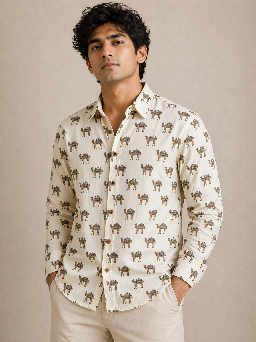 Jaisalmer Sand | Premium Mens Cotton Shirts