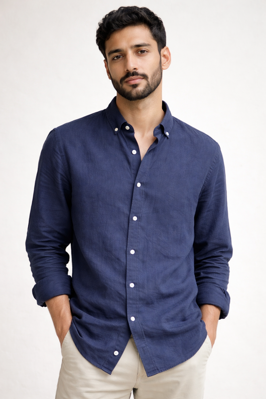 Navy Blue | Finest Pure Cotton Men's Shirts