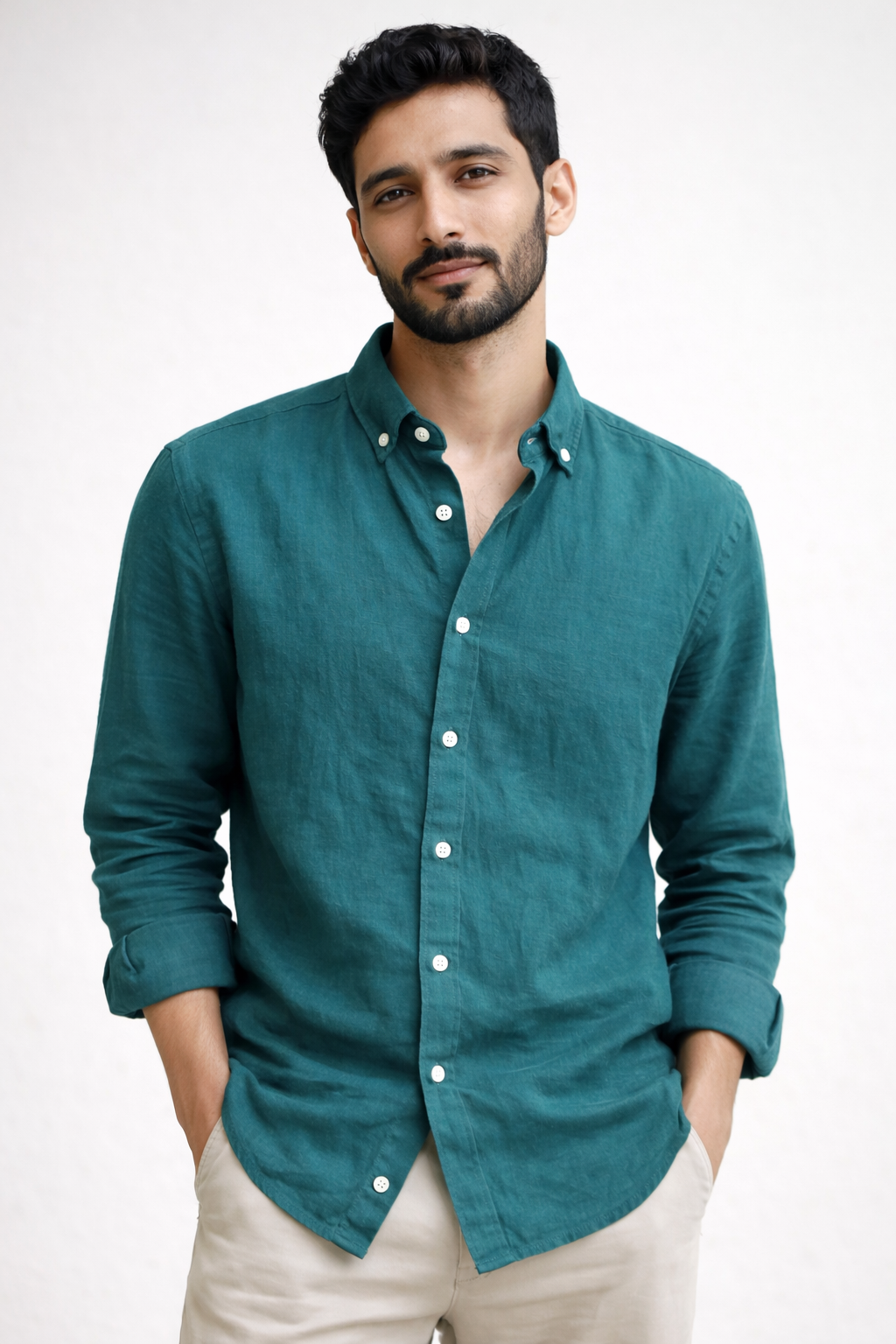 Ocean Green | Finest Pure Linen Men's Shirts