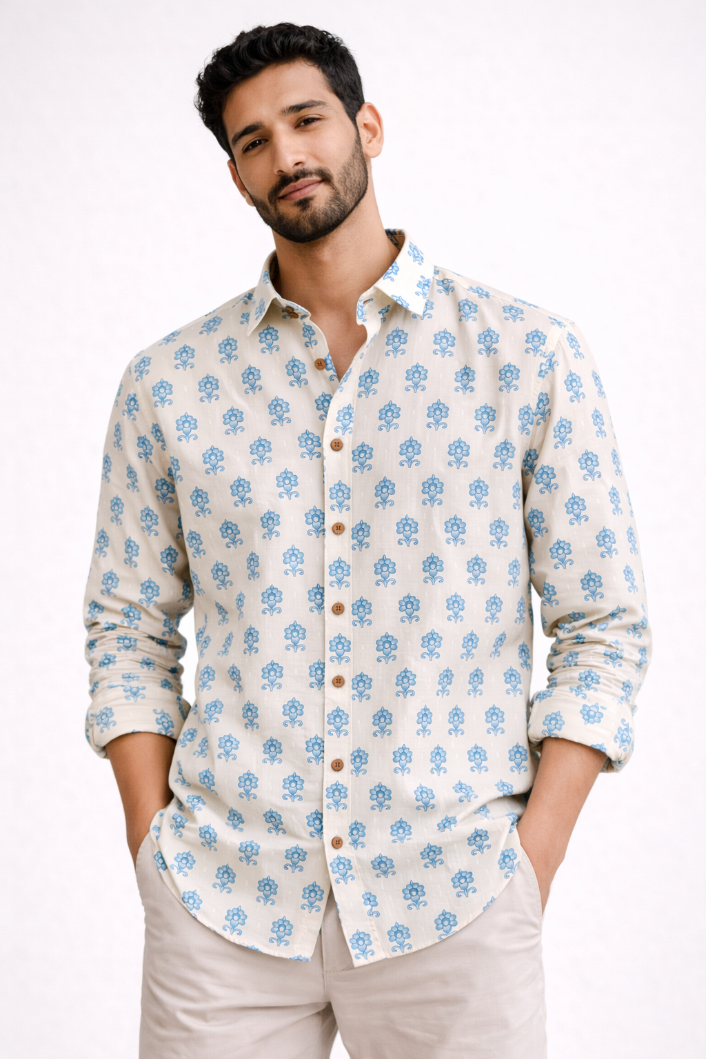 Blue Bell | Premium Jaipuri Cotton Printed Shirt