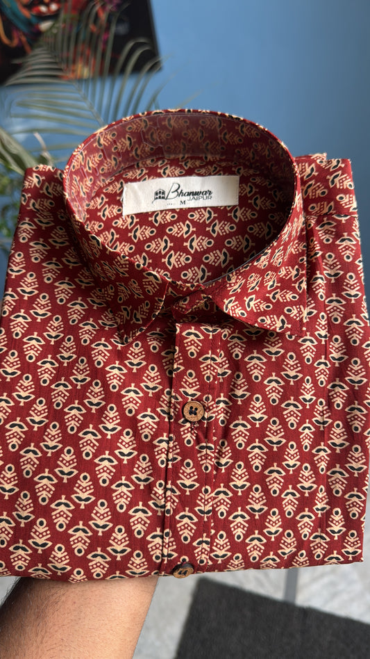 Rust Picotee | Premium Pure Cotton Shirts