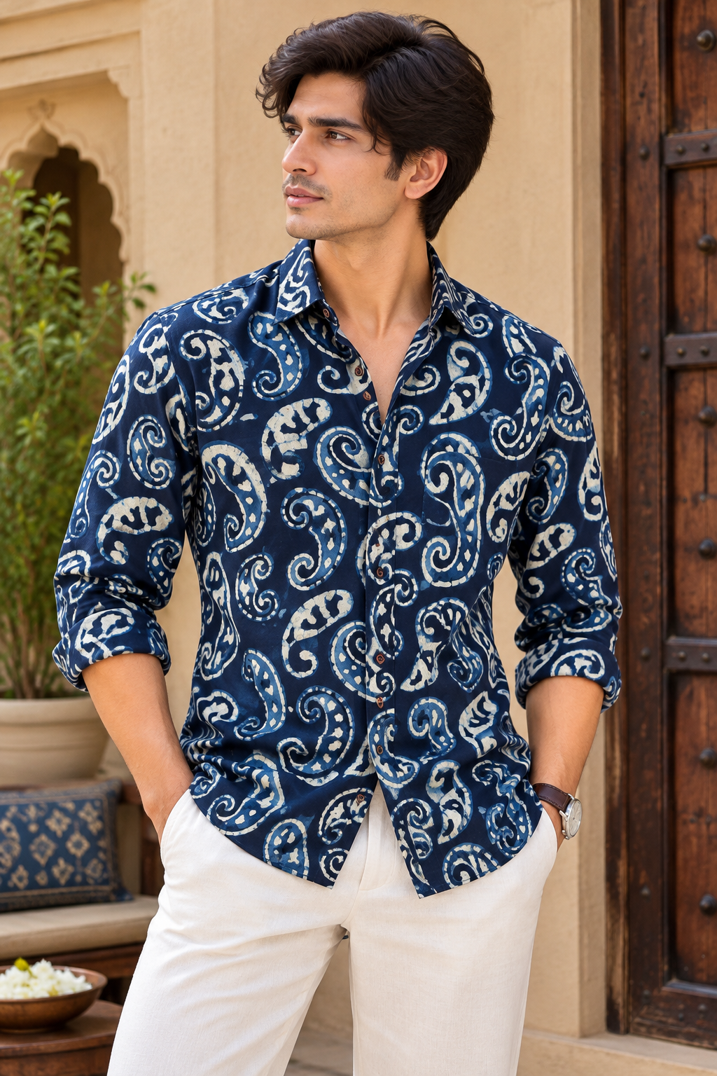 Indigo Legacy Shirt | Sanganeri Premium Cotton Shirts