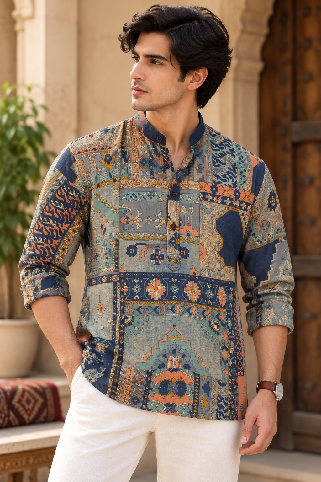 Royal Mosaic | Premium Short Kurta