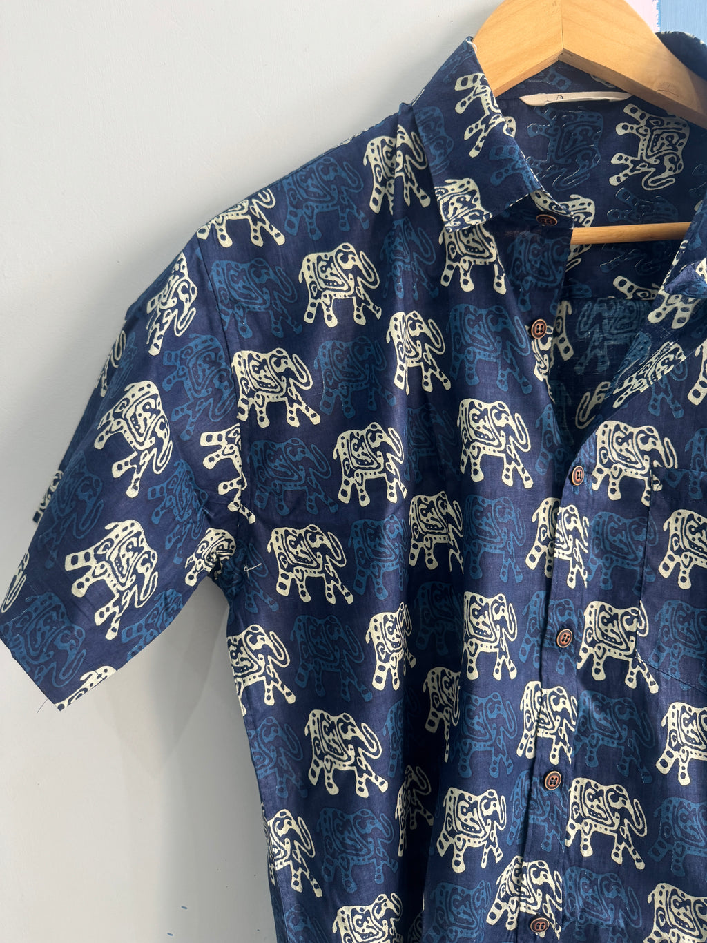 Indigo Gaj | Premium Half Sleeve Pure Cotton Shirt