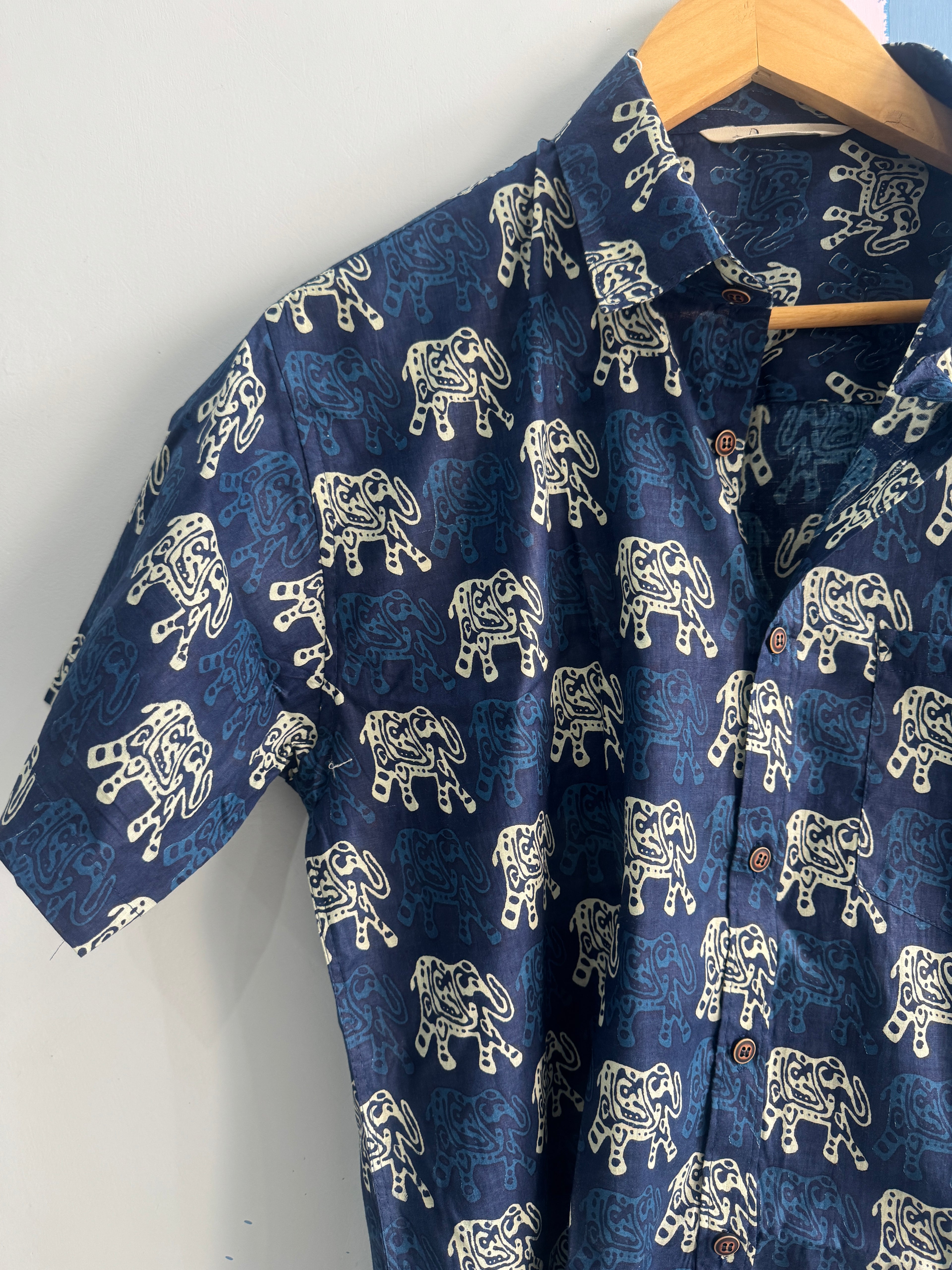 Indigo Gaj | Premium Half Sleeve Pure Cotton Shirt