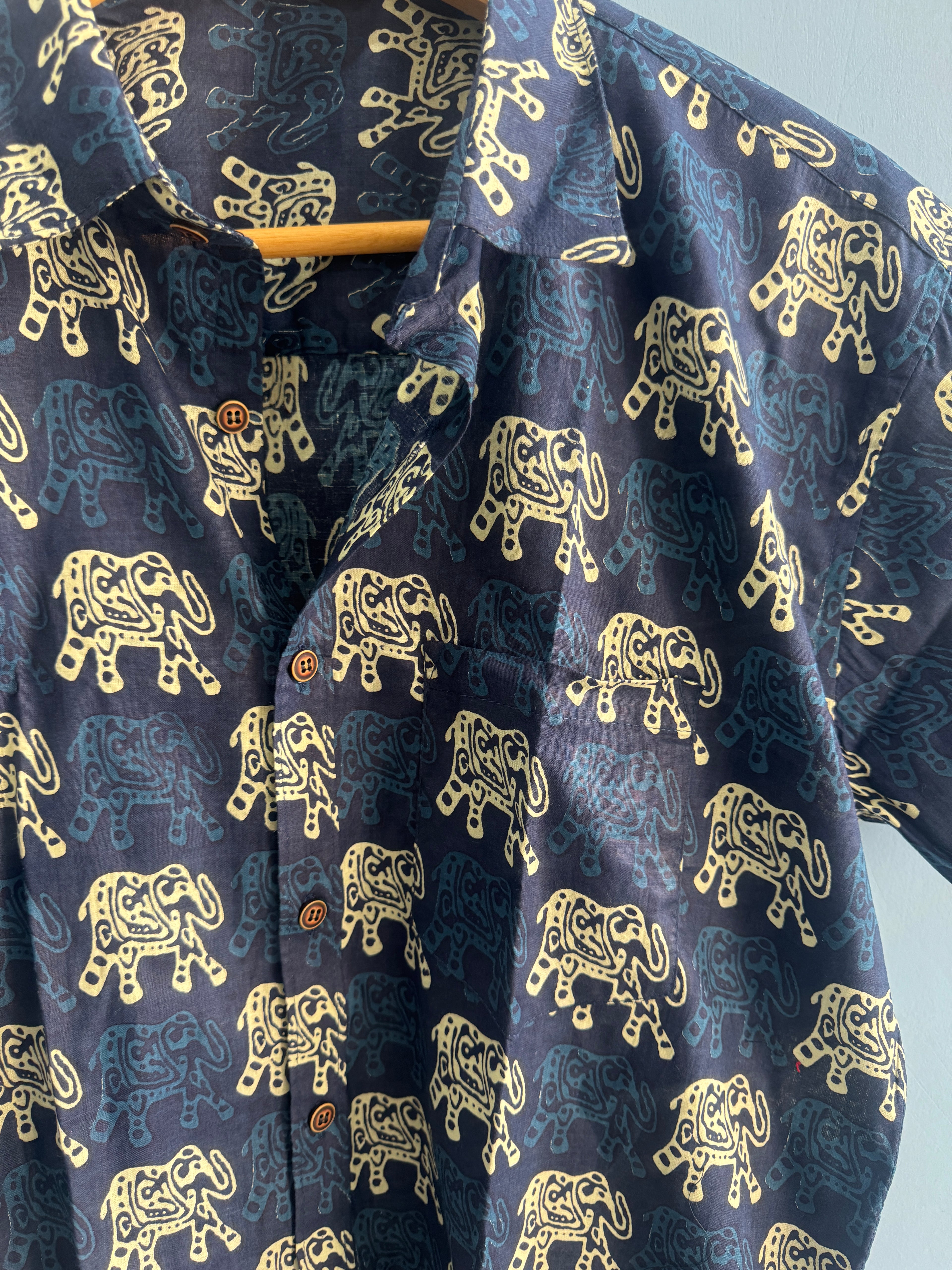 Indigo Gaj | Premium Half Sleeve Pure Cotton Shirt
