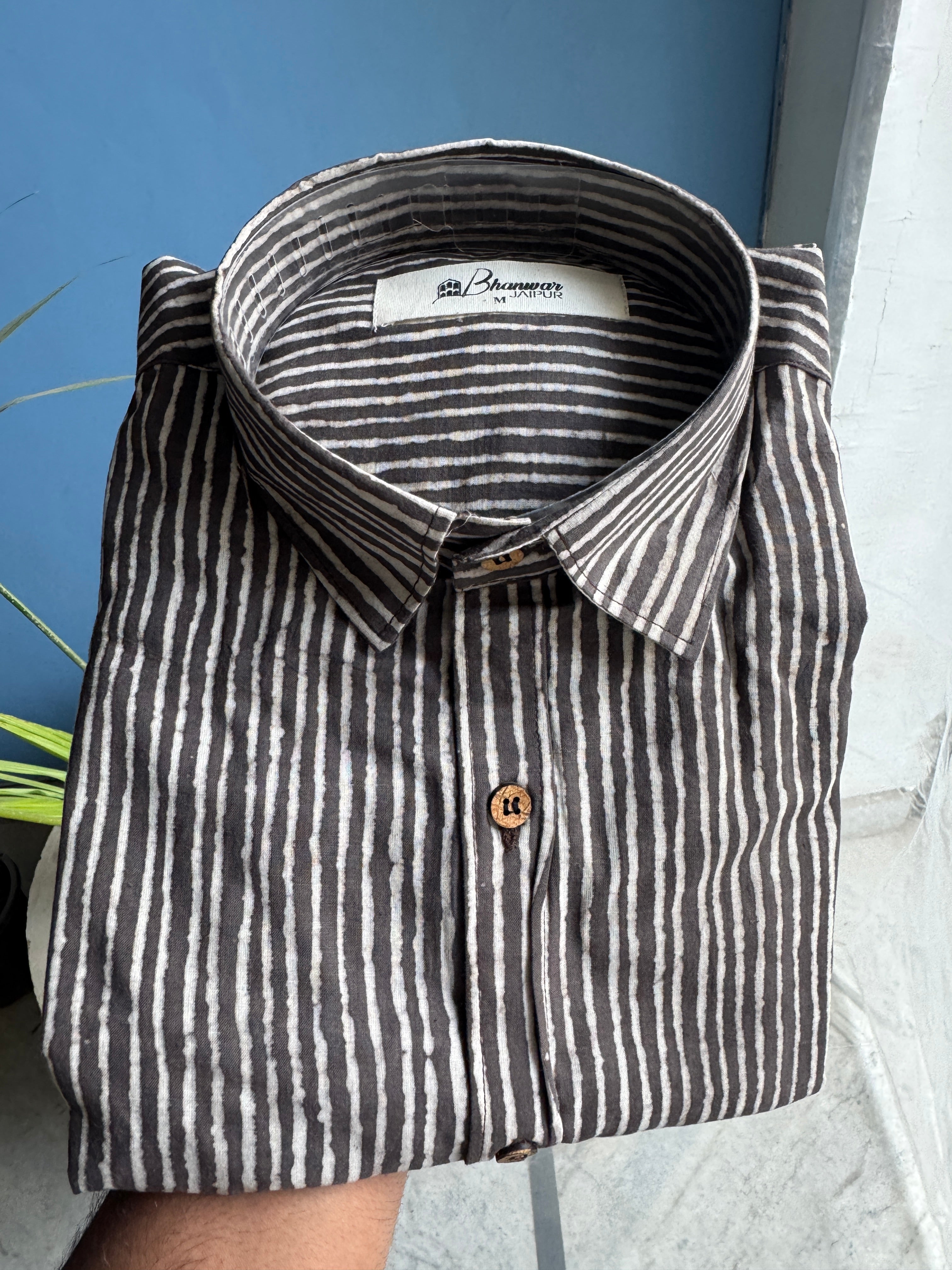 Fine Latte | Premium Handblock Printed Shirts