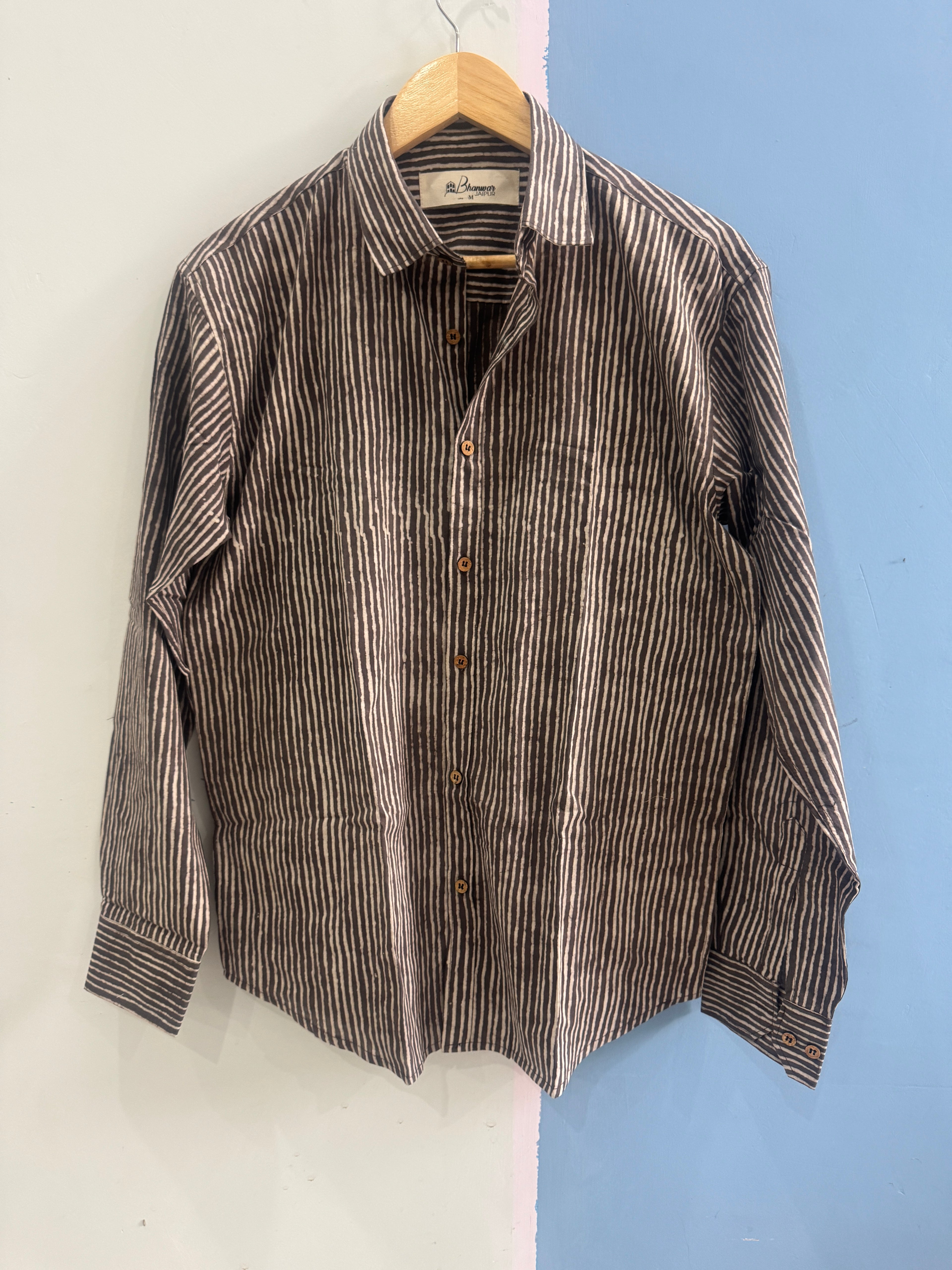 Fine Latte | Premium Handblock Printed Shirts